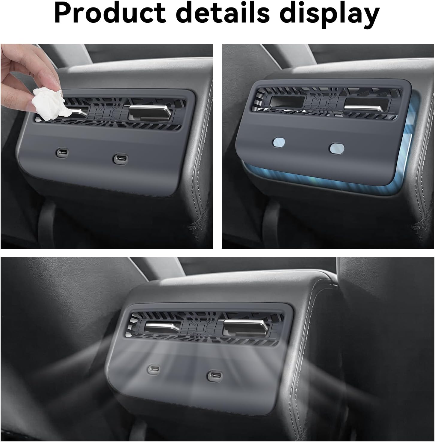 Tesla Model Y Standard Rear Air Vent Guard | Rear Seat AC Outlet Protector