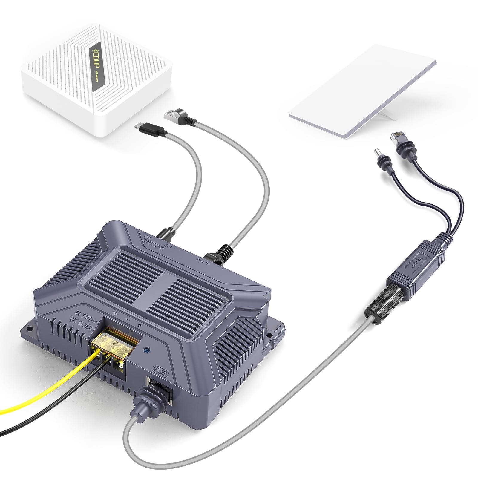 Tesstudio Starlink Mini PoE Injector & 12V Starlink Adapter Splitter Kit