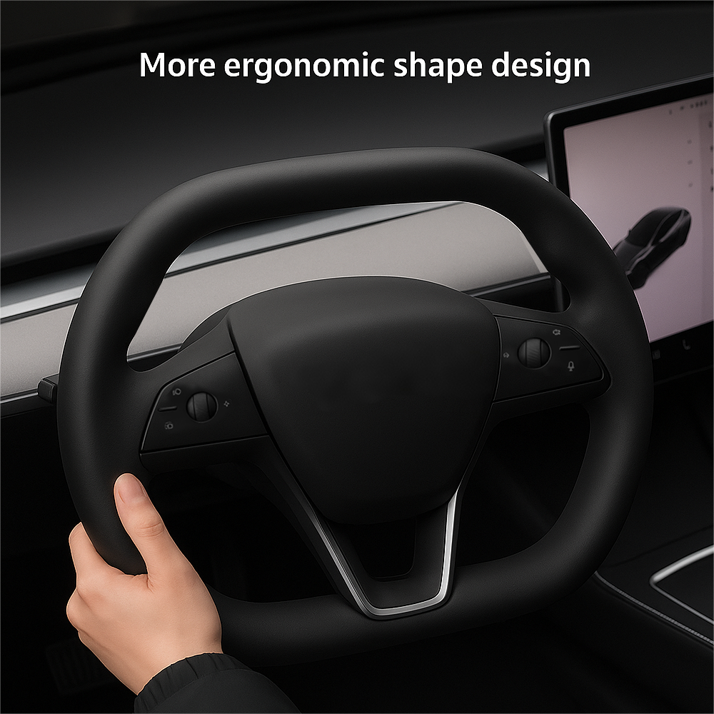 Premium Heated NAPPA Leather Cyberpack V2 Steering Wheel for Model 3 highland /Model Y junpier