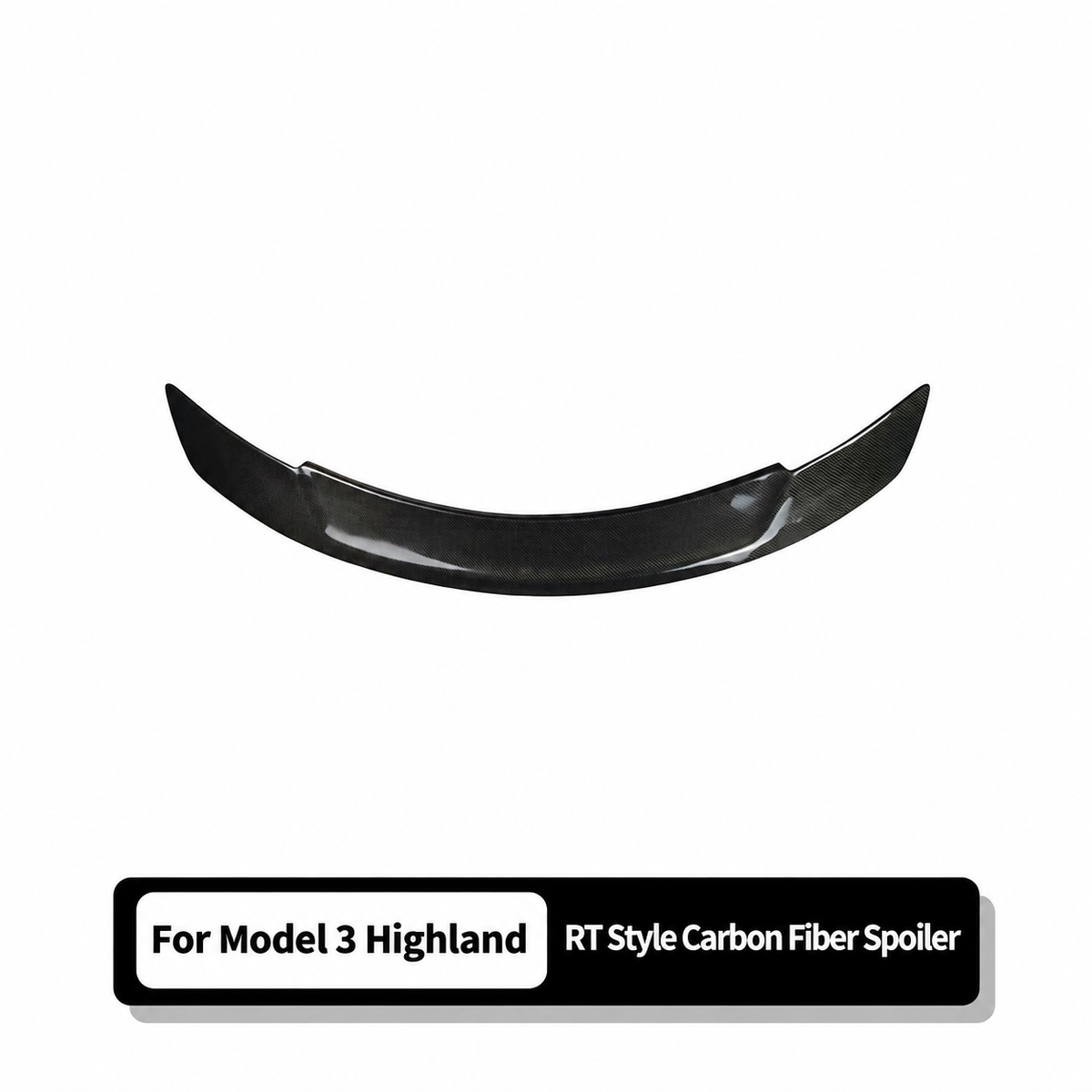 Gloss Carbon Fiber RT-Style Rear Spoiler for Tesla Model 3 Highland / Model Y Juniper