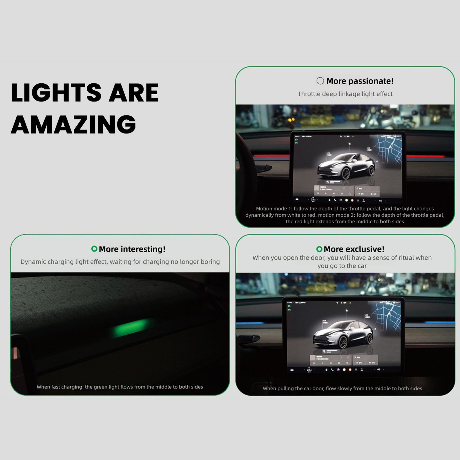 BSD 2.0 Blind Spot Warning System For Tesla Model 3 Highland / Y Juniper Ambient Lighting