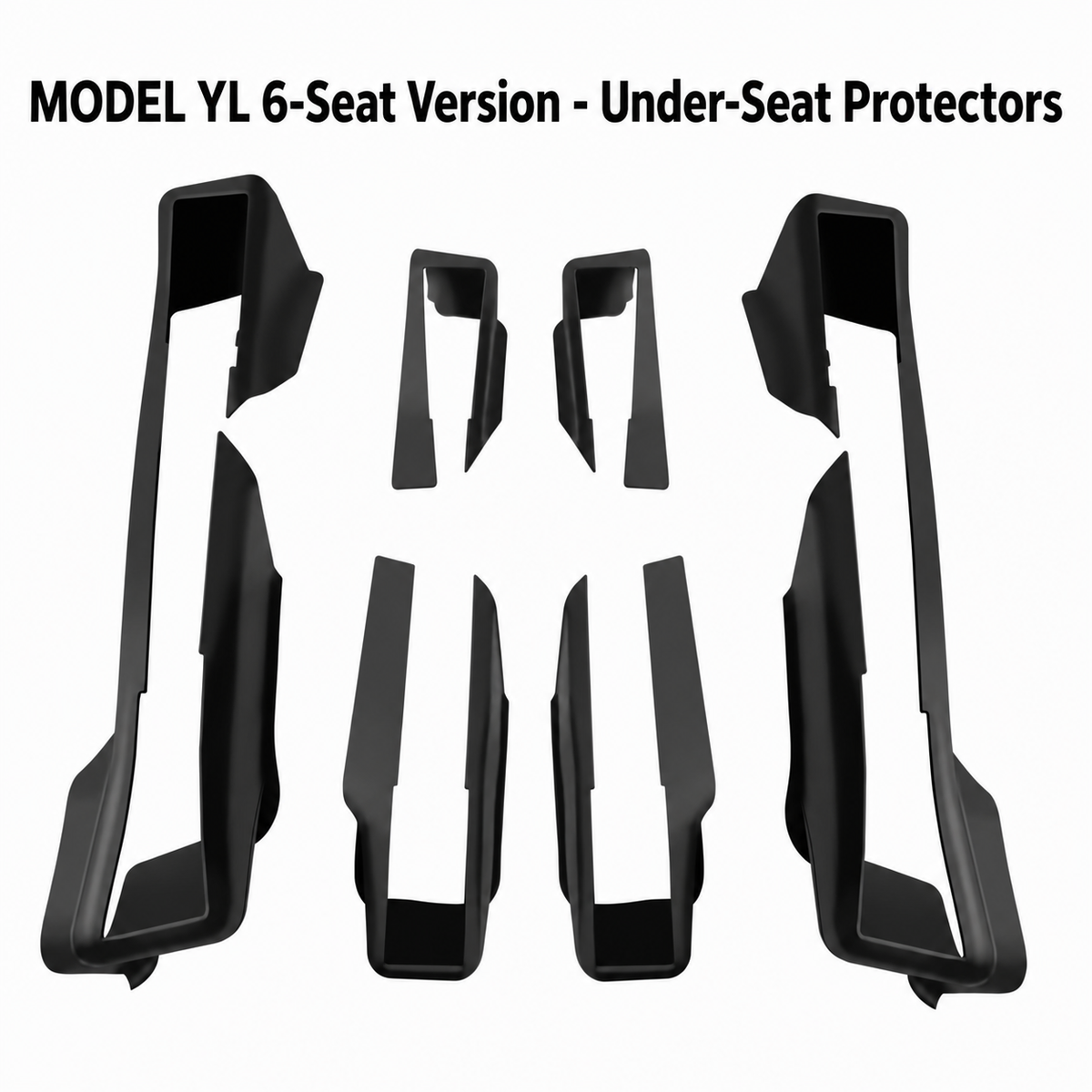 Tesla Model Y L TPE Under-Seat Corner Protectors, 5-Piece Set
