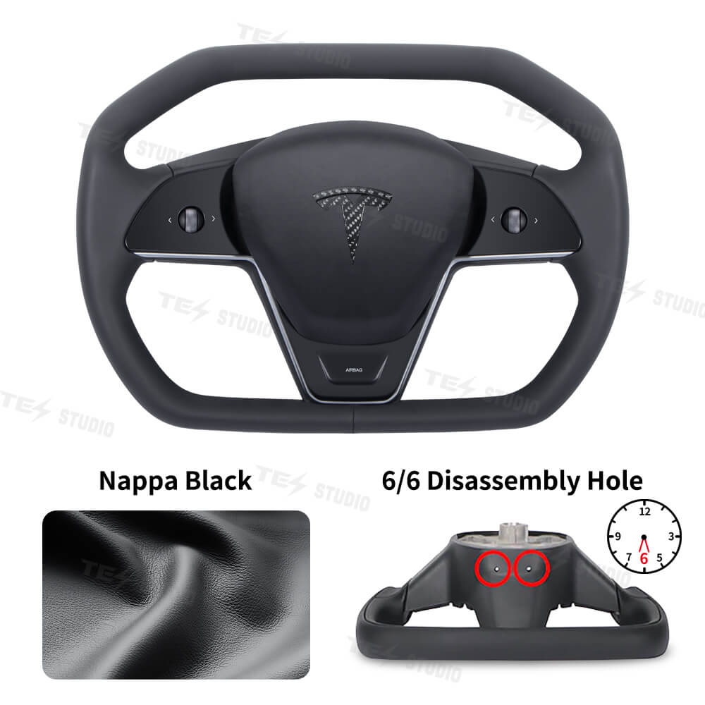 Tesstudio Model 3/Y Cybertruck Style Steering Wheel for Tesla
