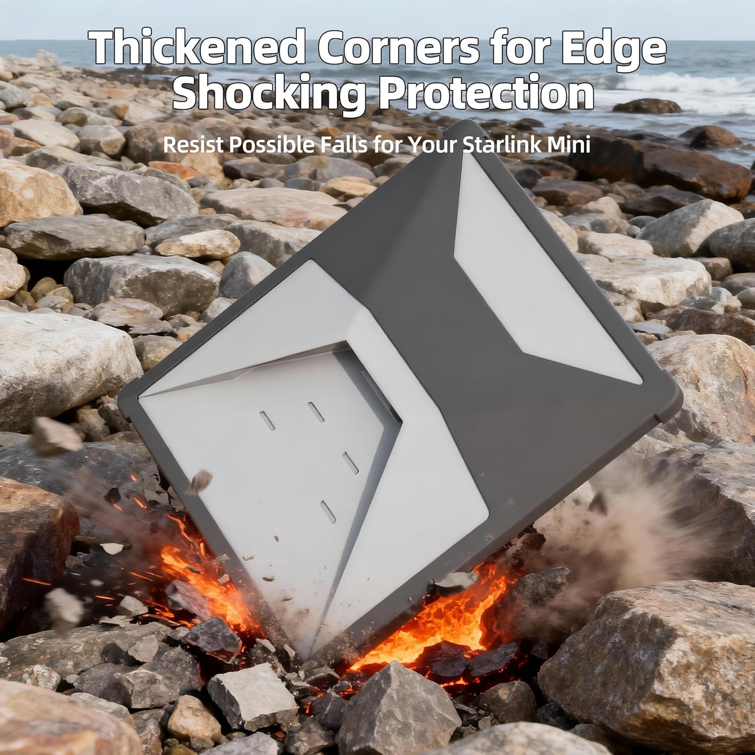 Starlink Mini Front Protective Cover Liquid Silicone Sleeve Accessories for Camping Outdoor Protector from Scratching Hailstone