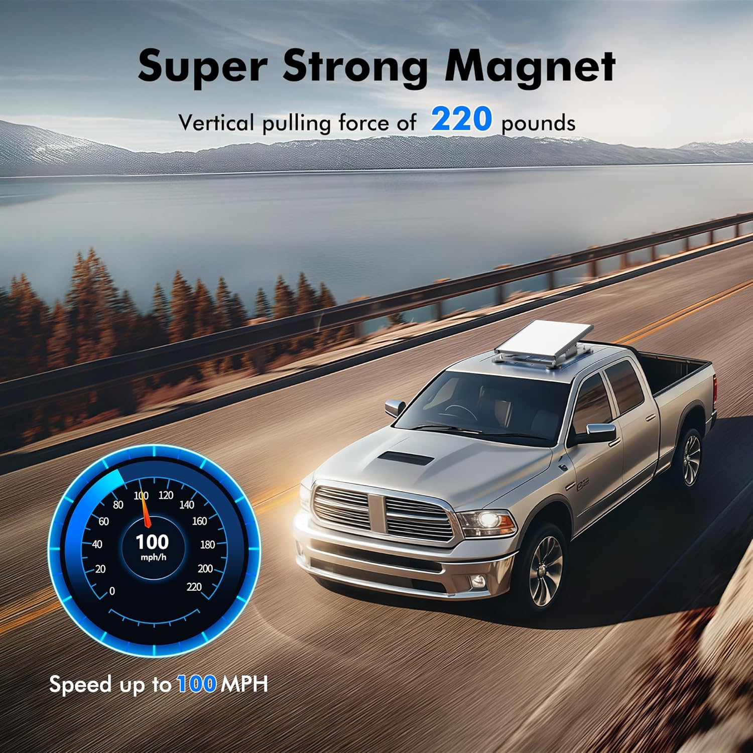 Carbon Steel Starlink Mini Mount with 220lbs Heavy Duty Magnet Bases, 30° Adjustable