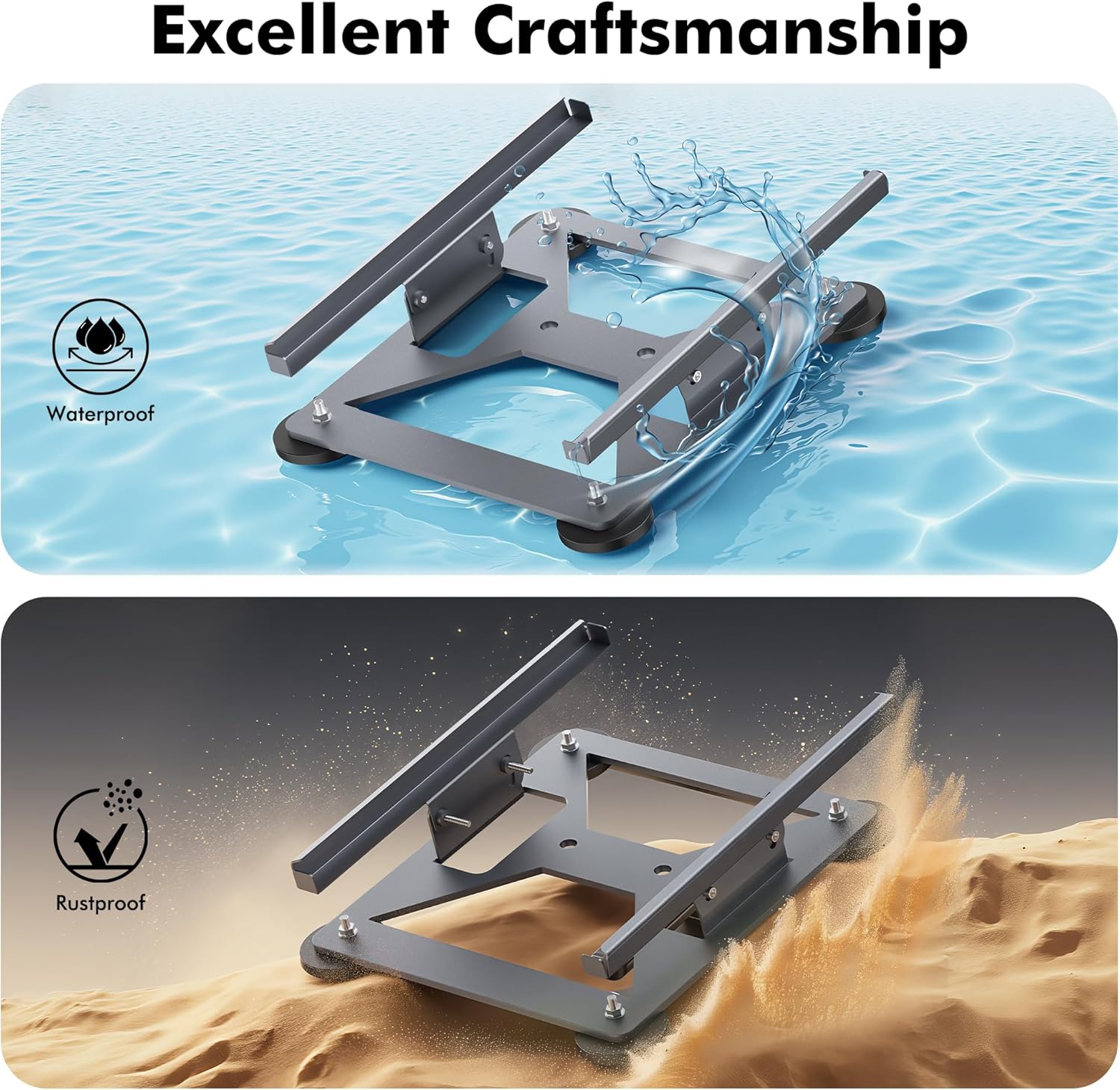 Carbon Steel Starlink Mini Mount with 220lbs Heavy Duty Magnet Bases, 30° Adjustable