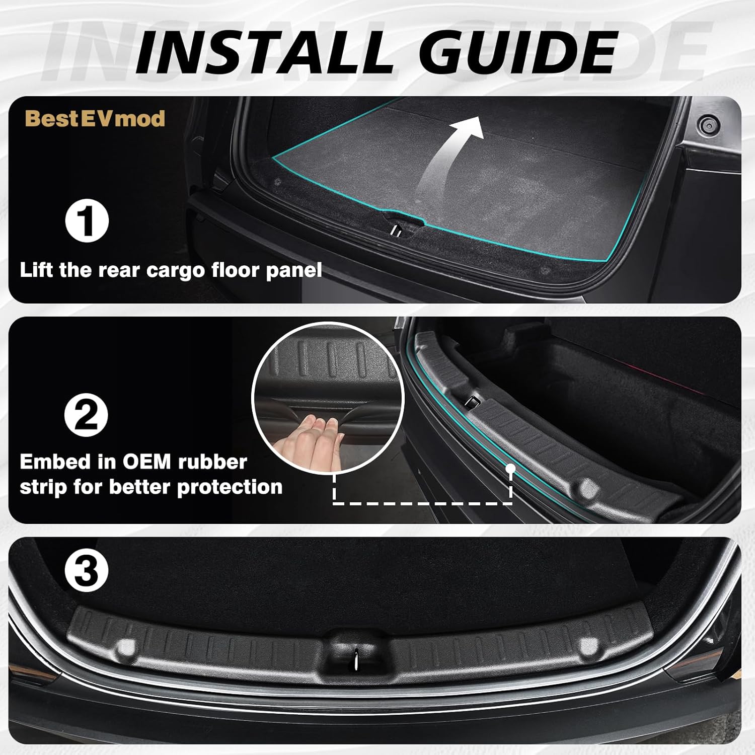 2026 Tesstudio Tesla Model Y Upgrade Rear Bumper/Trunk Sill Cover Protector Bumper Guards For Tesla Model Y Juniper