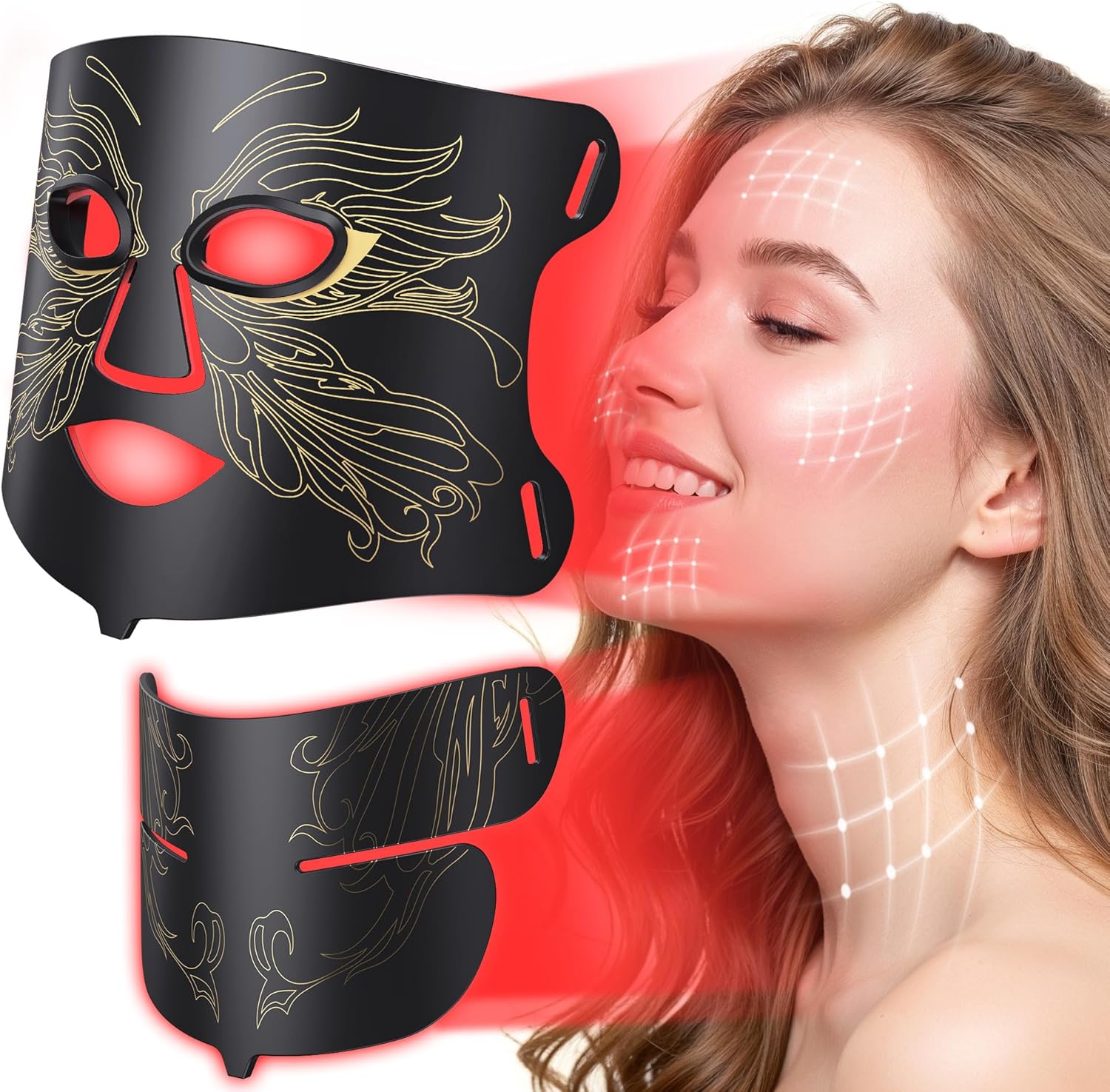 LED Light Therapy mask Red Light Therapy for Face and Neck