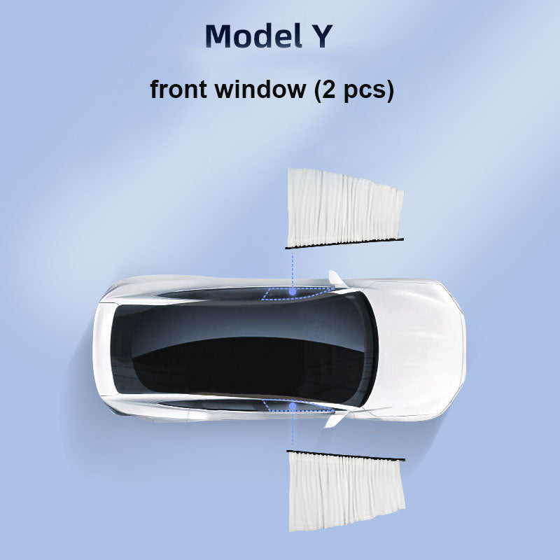 Side Window Track Slide Privacy Curtain Sunshade for Tesla Model 3/Y
