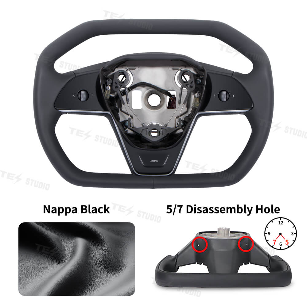 Tesstudio Model 3/Y Cybertruck Style Steering Wheel for Tesla