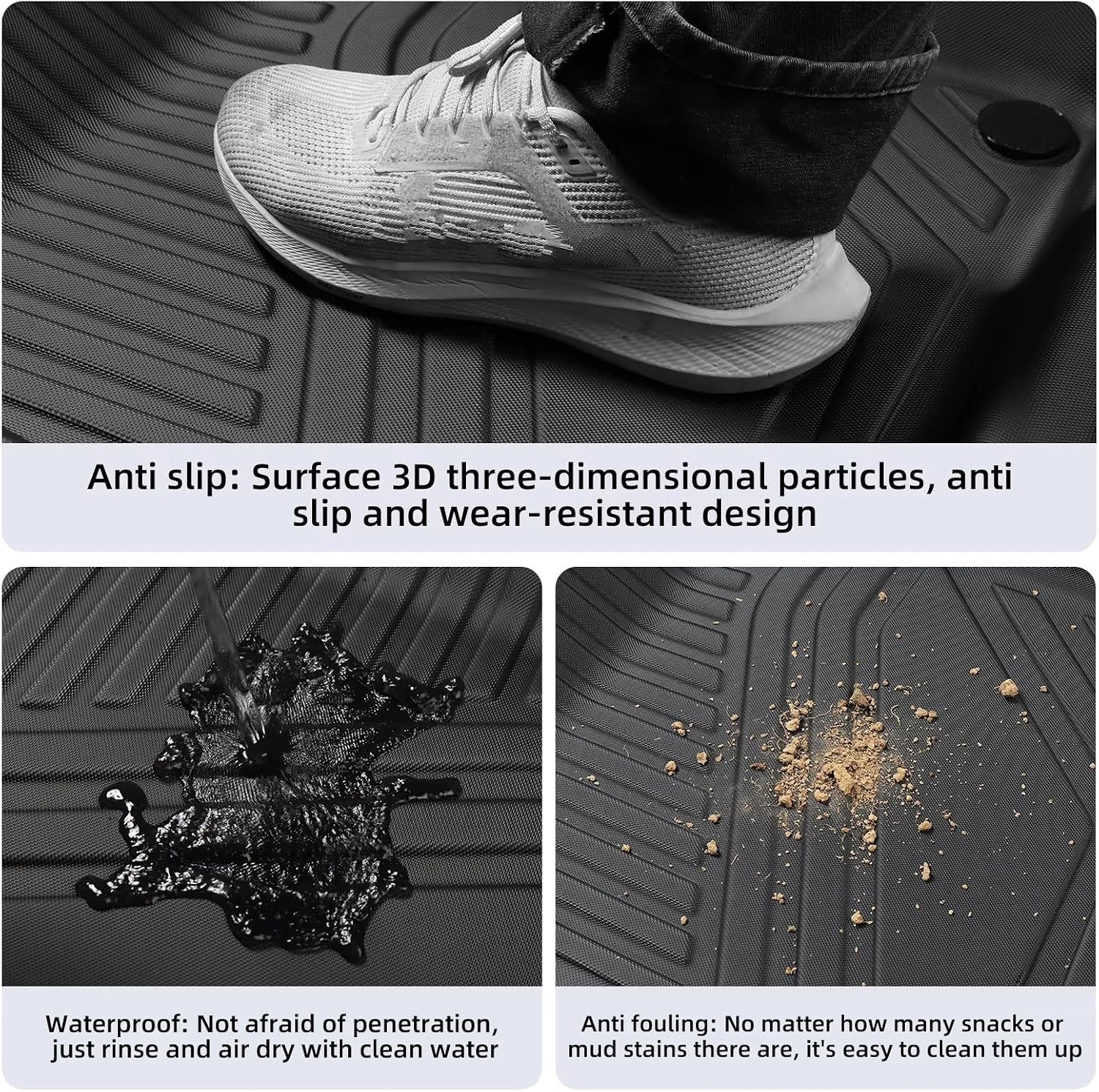 Tesla Model Y TPE 3D Floor Mats | All-Weather Waterproof Cargo Liner & Trunk Pad (LHD/RHD)