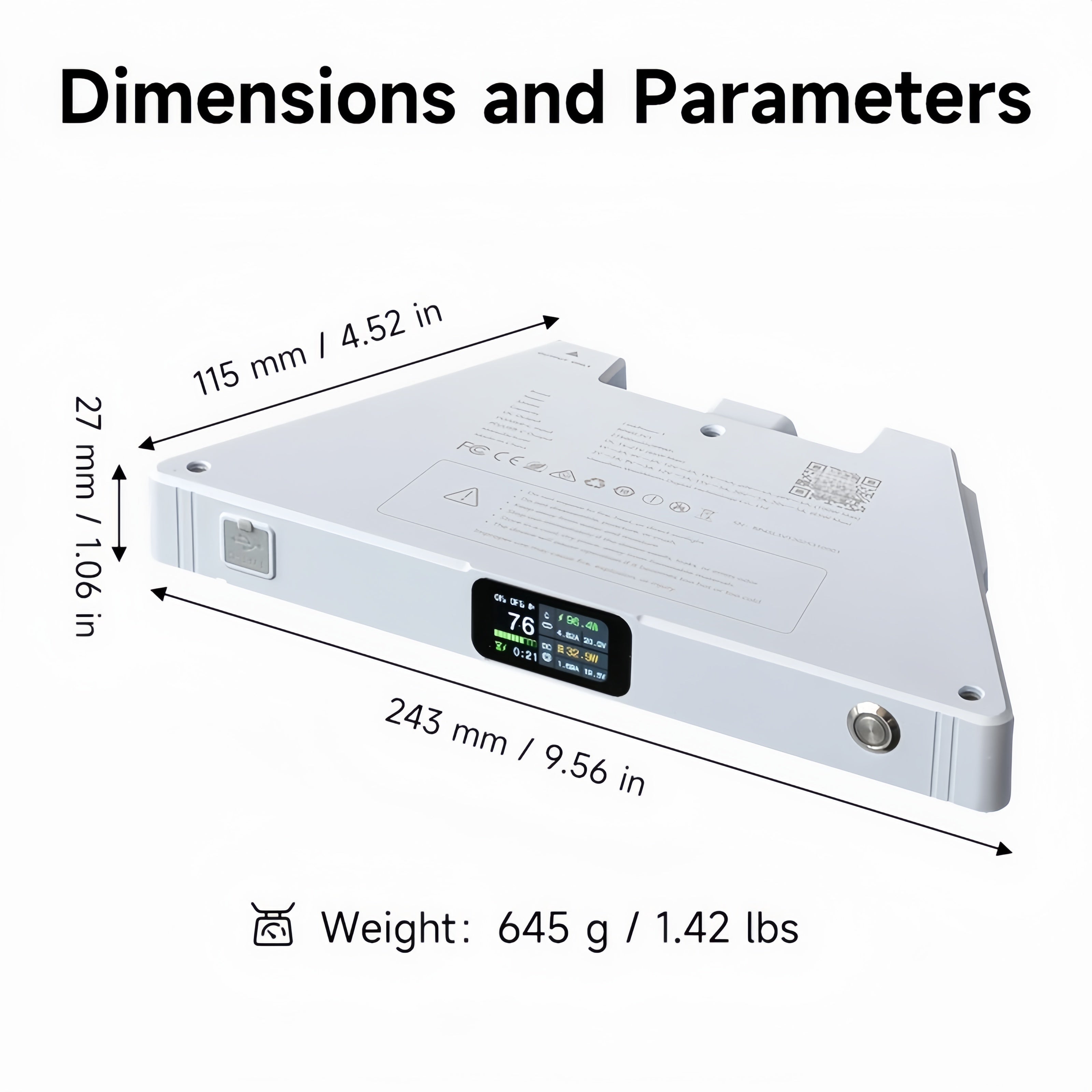 99Wh 27500mAh Power Bank for Starlink Mini with USB-C PD, LCD Smart Display, DC Power Output & Outdoor-Ready Design