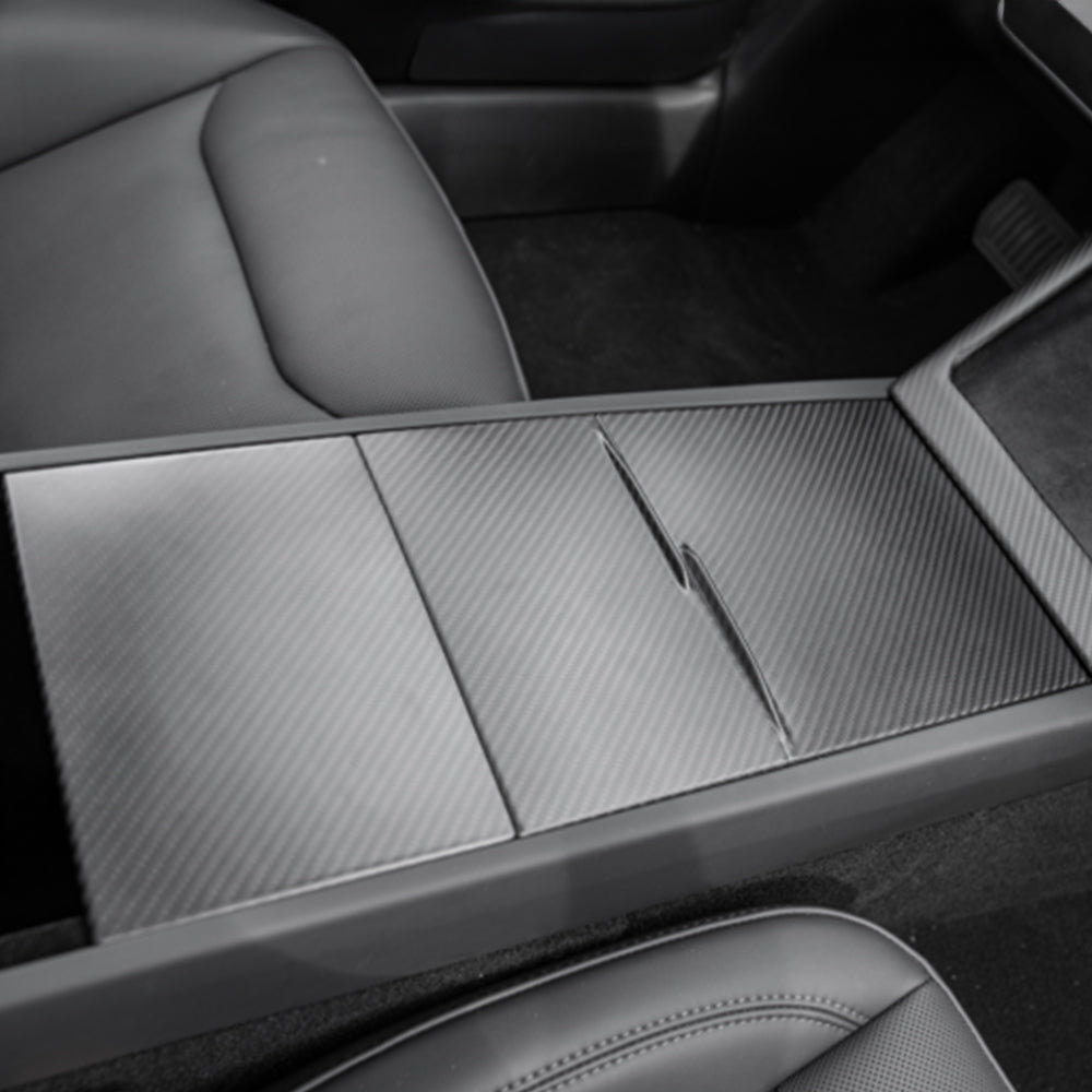 Carbon Fiber Center Console Overlays Gen 2 for Model 3 2024+ & Model Y 2025+