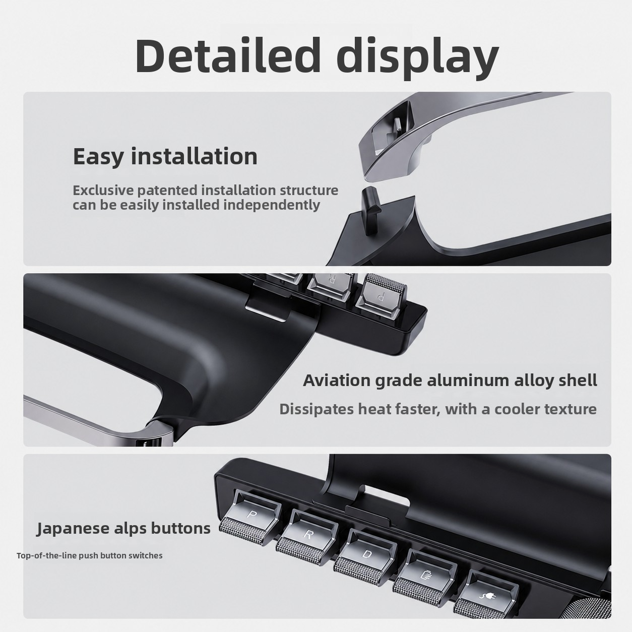 Rotating Physical Buttons Docking Station 3.0 for Tesla Model 3/Y/3 highland / Y Juniper