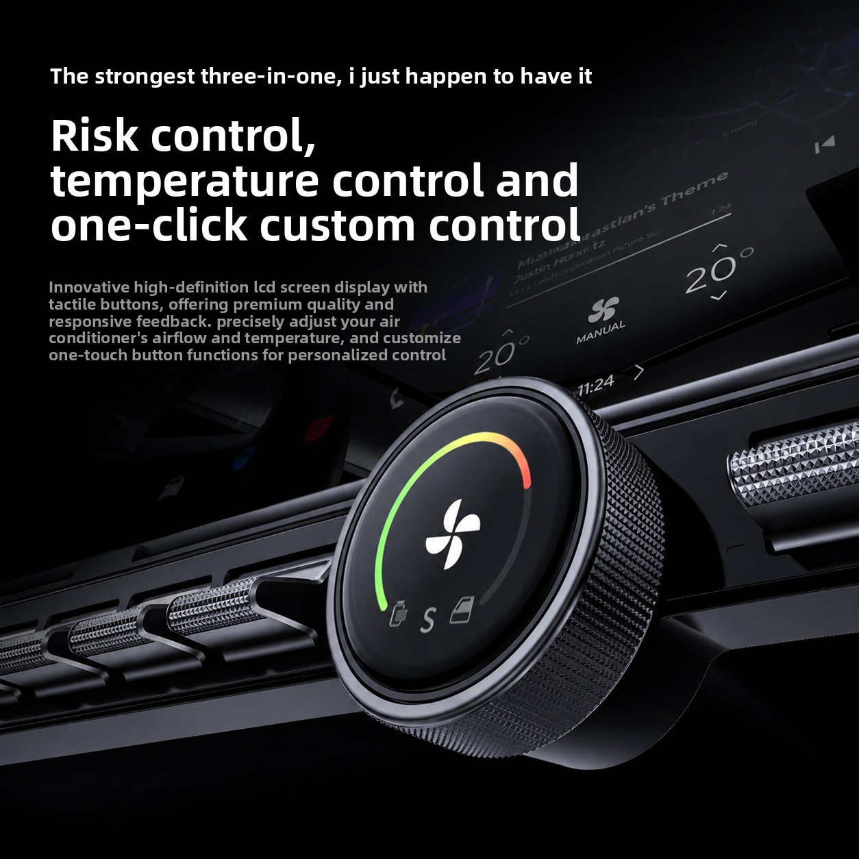 Rotating Physical Buttons Docking Station 3.0 for Tesla Model 3/Y/3 highland / Y Juniper
