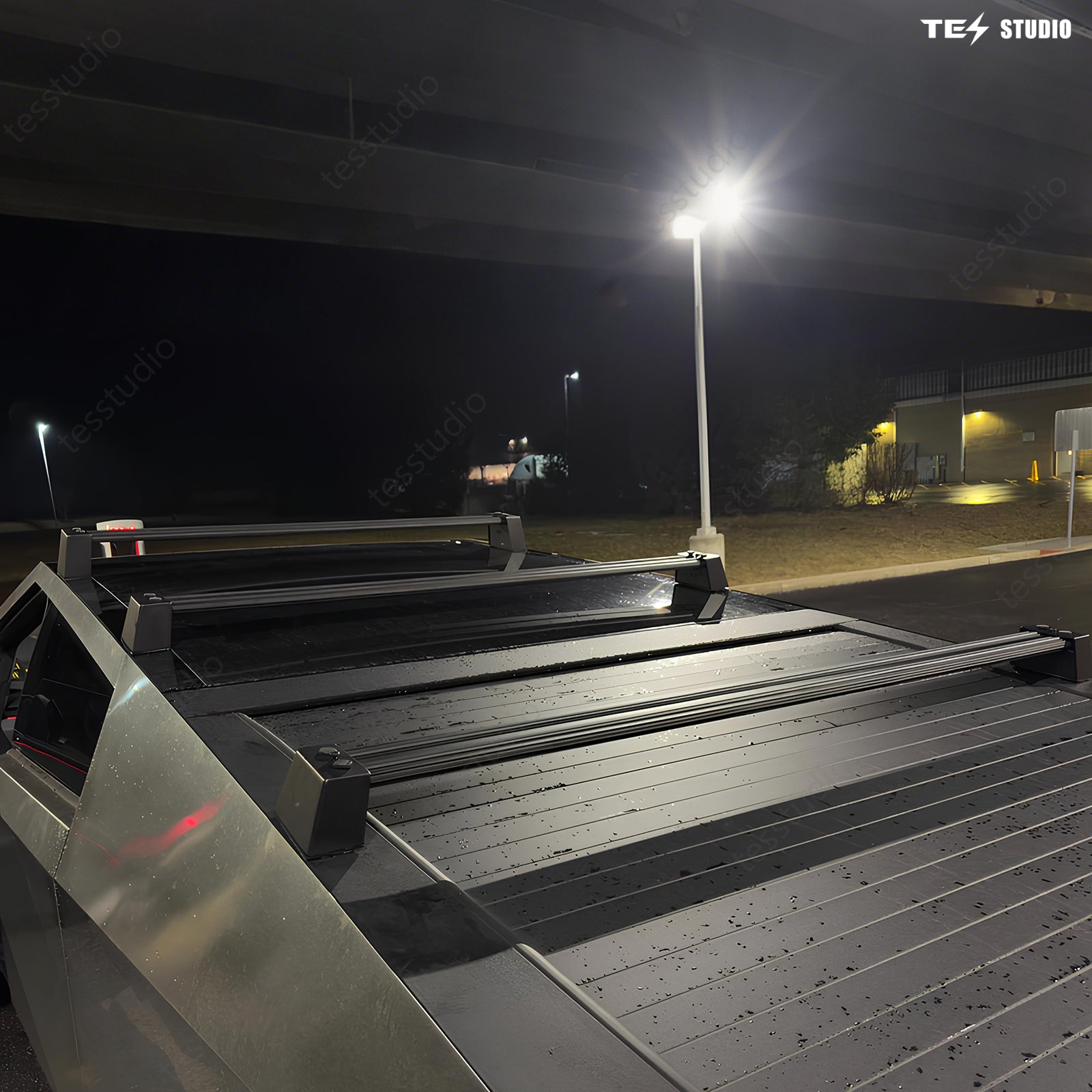 Tesla Cybertruck Accessories Crossbar Roof Rack Rooftop Off-Road Cross Bar Cargo Rack Rails Carrier Tesstudio®