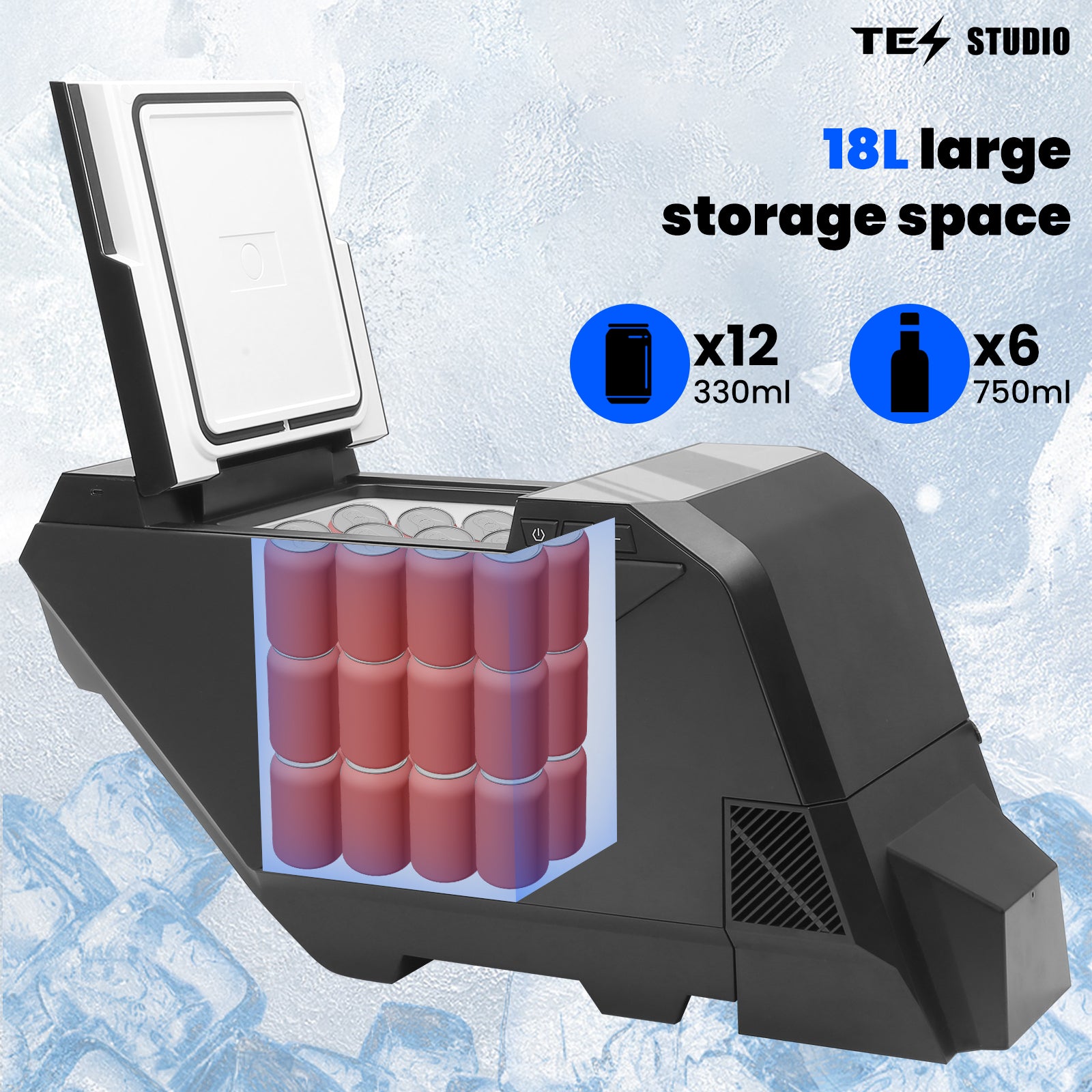 Tesla Cybertruck Cooler Cybertruck Fridge 18L Center Console Floor Refrigerator Tesstudio®