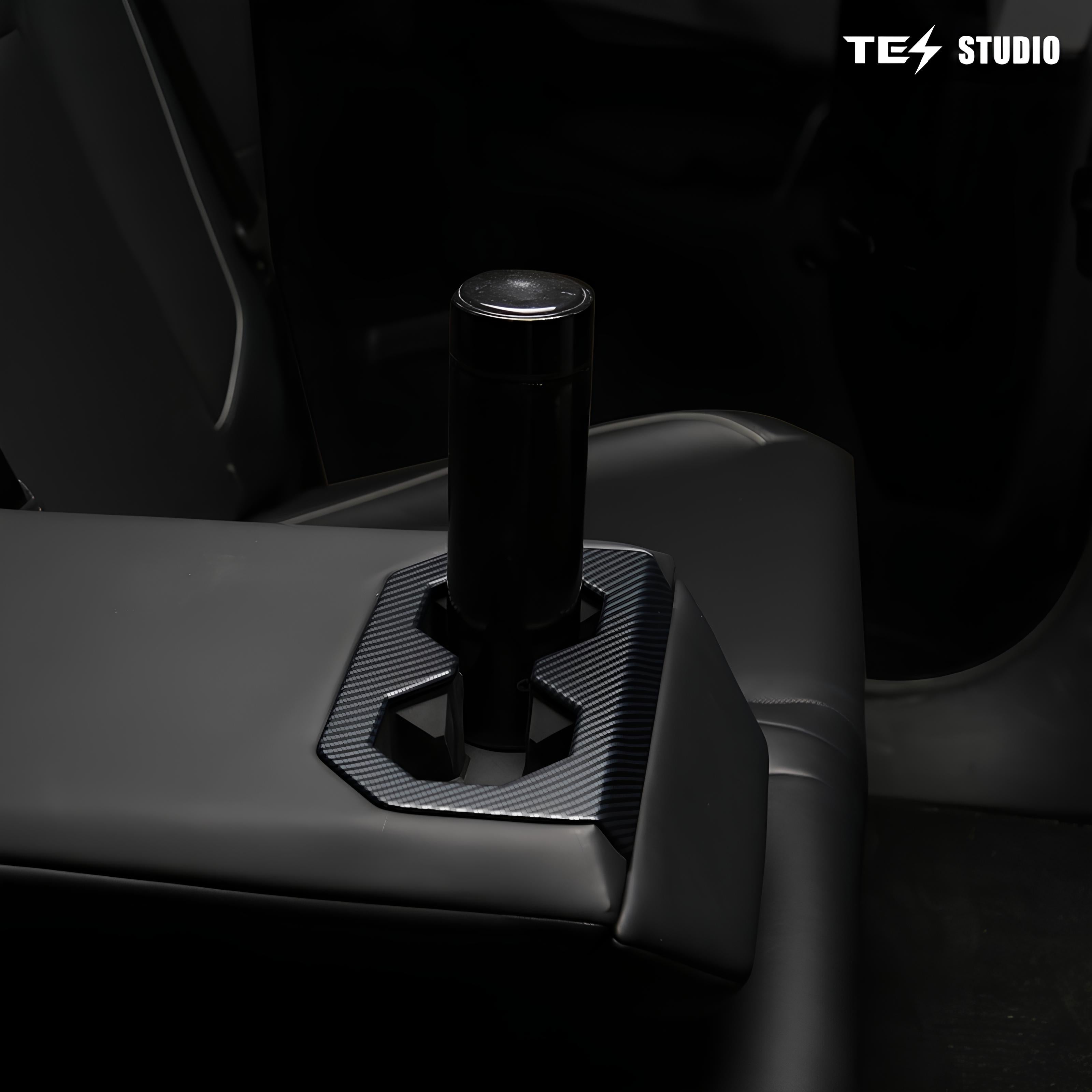 Tesla Cybertruck Interior Accessories Rear Seat Cup Holder Frame Trim Cover Tesstudio®