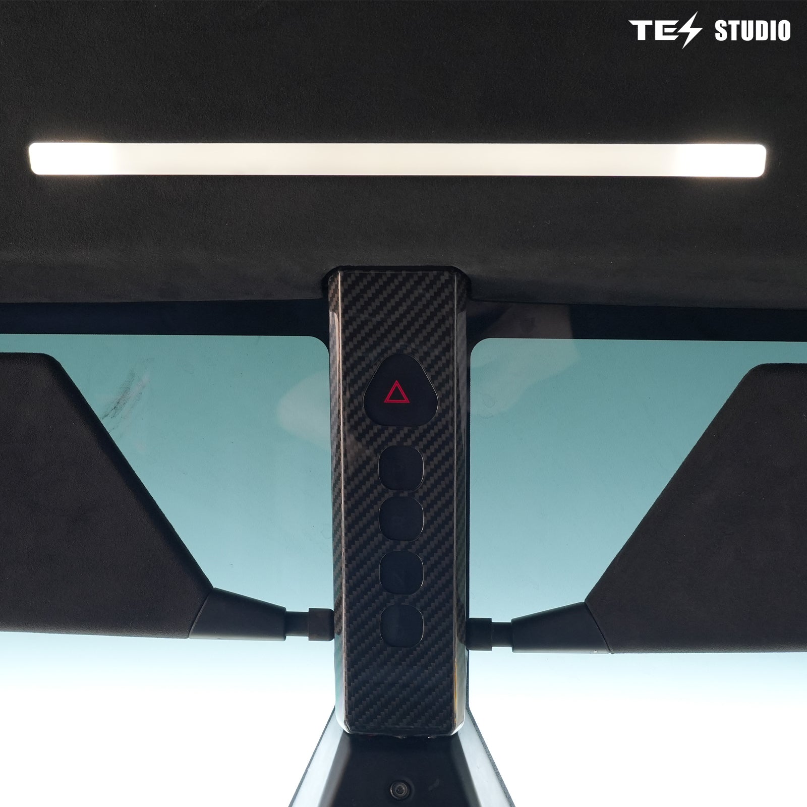Tesla Cybertruck Carbon Fiber Reading Light Cover Cybertruck Dome Light Cover Tesla Cybertruck Interior Accessories Tesstudio®
