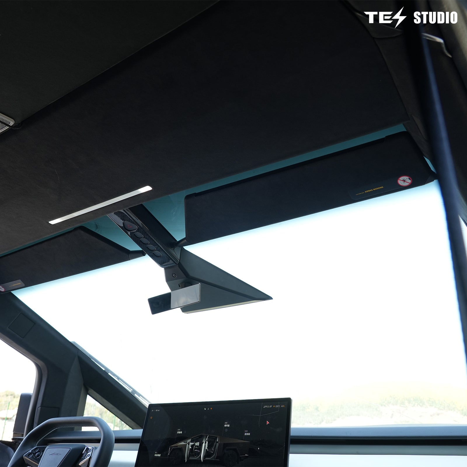 Tesla Cybertruck Carbon Fiber Reading Light Cover Cybertruck Dome Light Cover Tesla Cybertruck Interior Accessories Tesstudio®