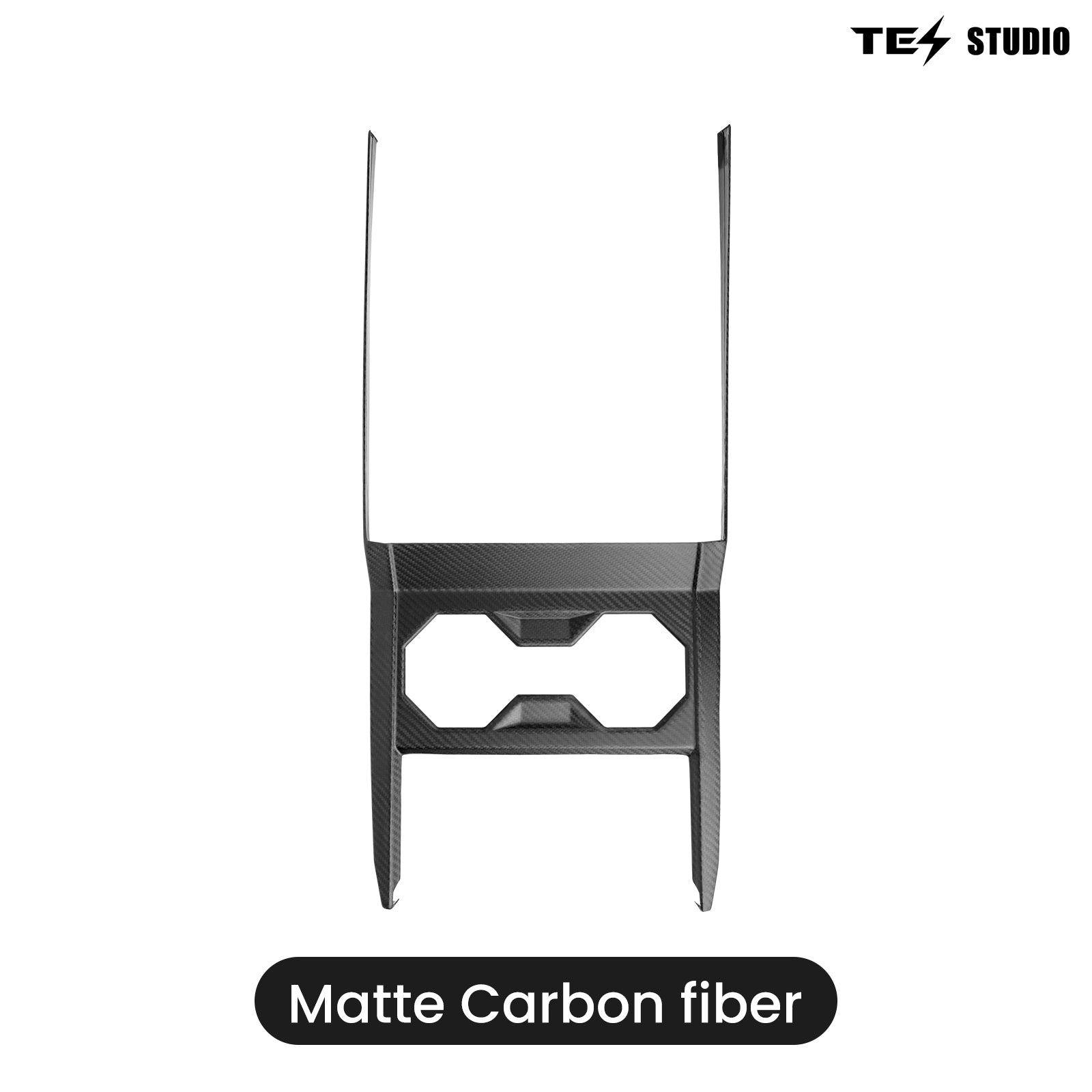 Cybertruck Armrest Box Cover Real Carbon Fiber Center Console Saddle Tesstudio®