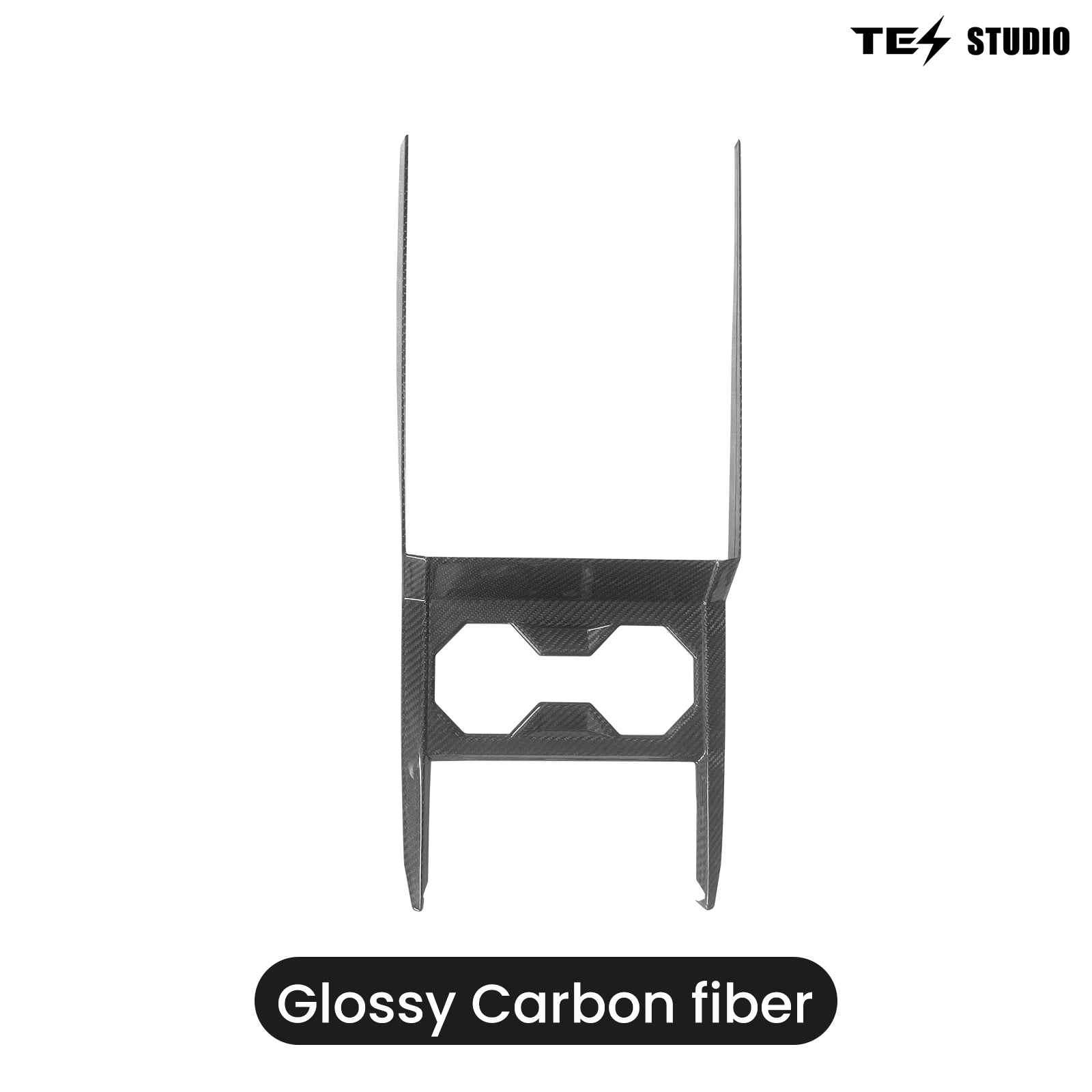 Cybertruck Armrest Box Cover Real Carbon Fiber Center Console Saddle Tesstudio®