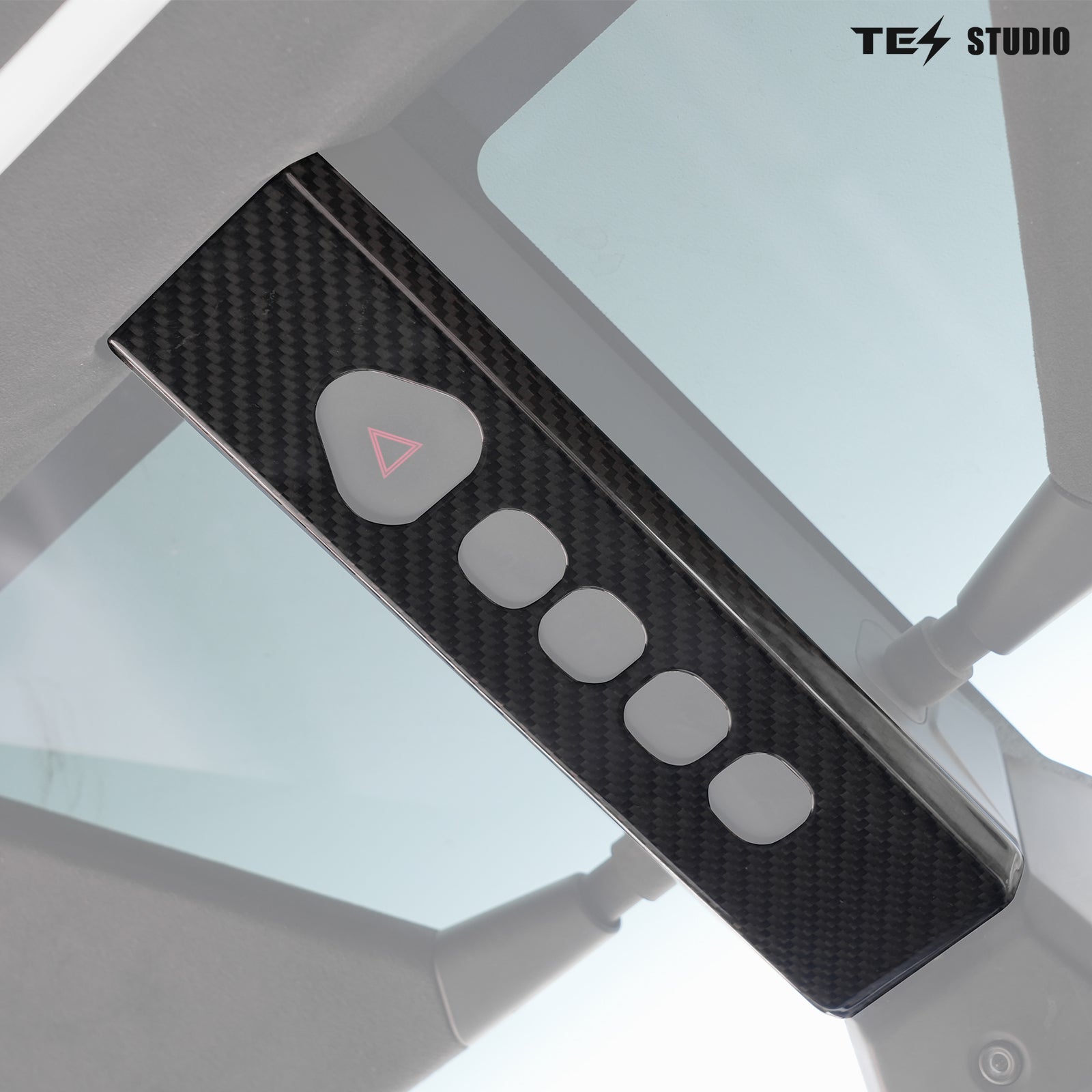 Tesla Cybertruck Carbon Fiber Reading Light Cover Cybertruck Dome Light Cover Tesla Cybertruck Interior Accessories Tesstudio®