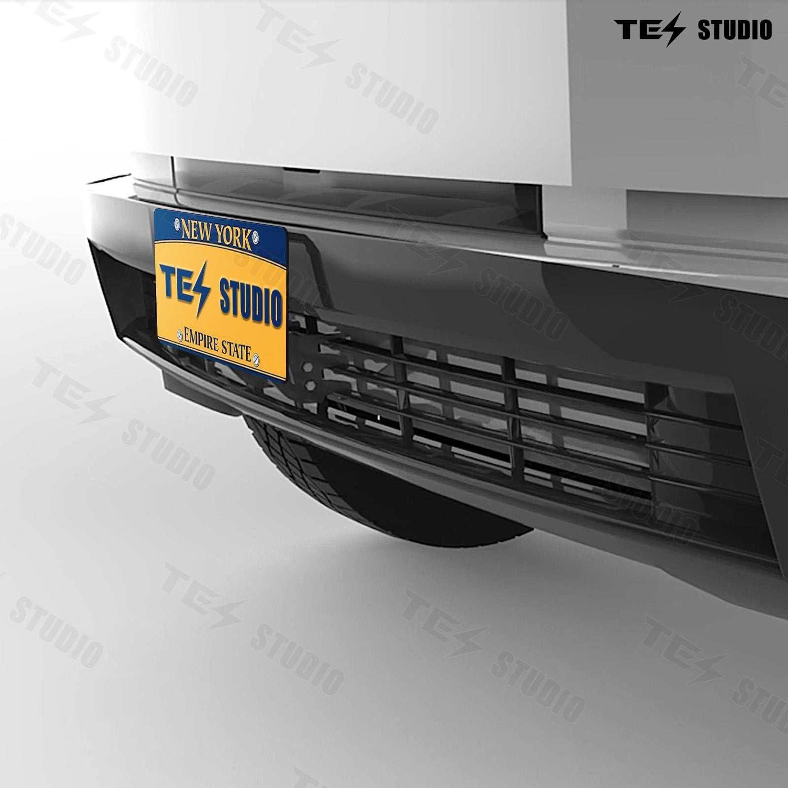 Tesla Cybertruck Front License Plate Mount Frame Holder Removable No Drilling No Adhesives Tesstudio®