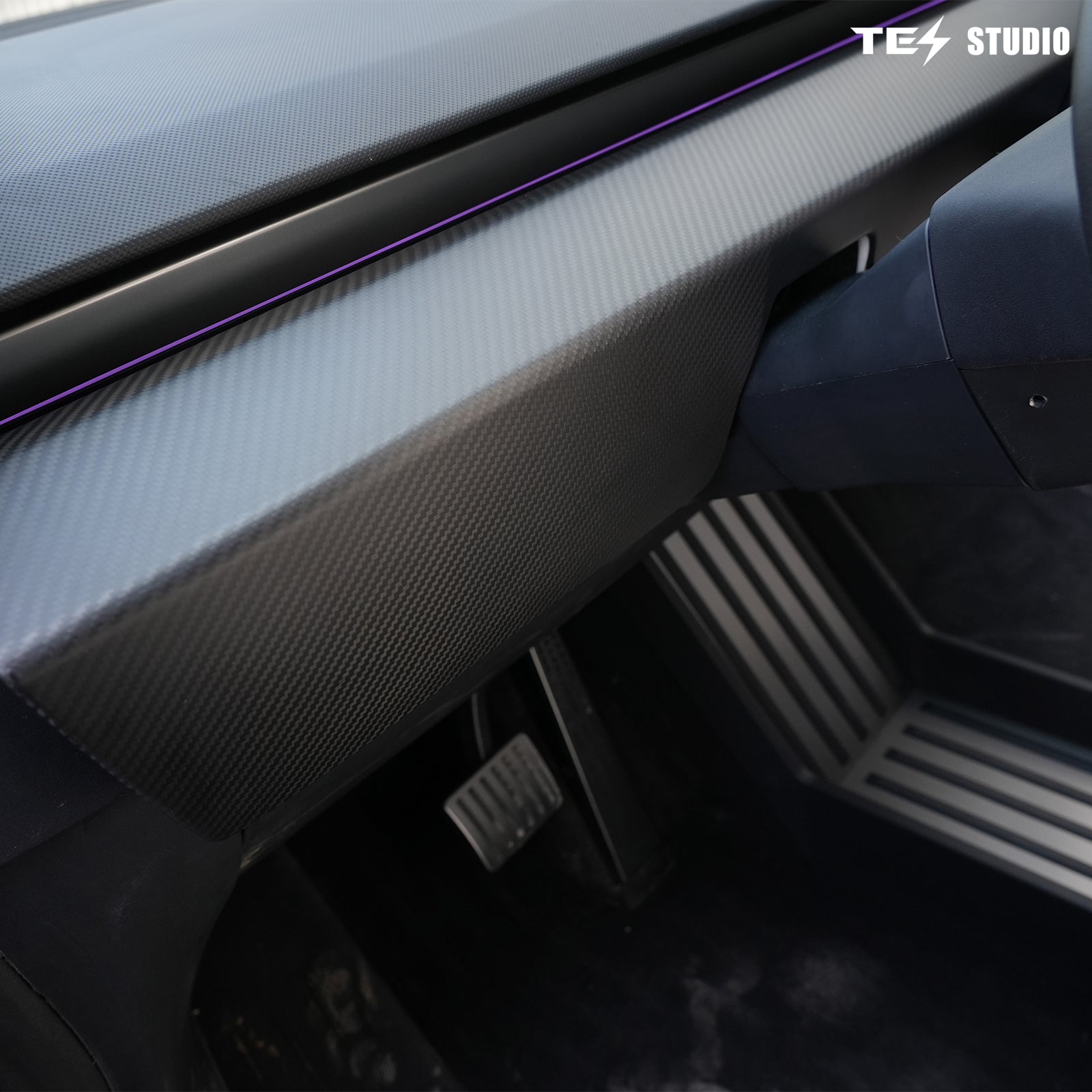 Tesla Accessories Real Carbon Fiber Cybertruck Dashboard Cover Panel Protection Cybertruck Interior Accessories Tesstudio®