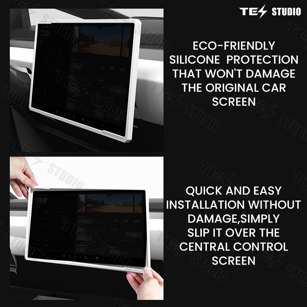 Center Console Screen Silicone Protective Frame For Cybertruck