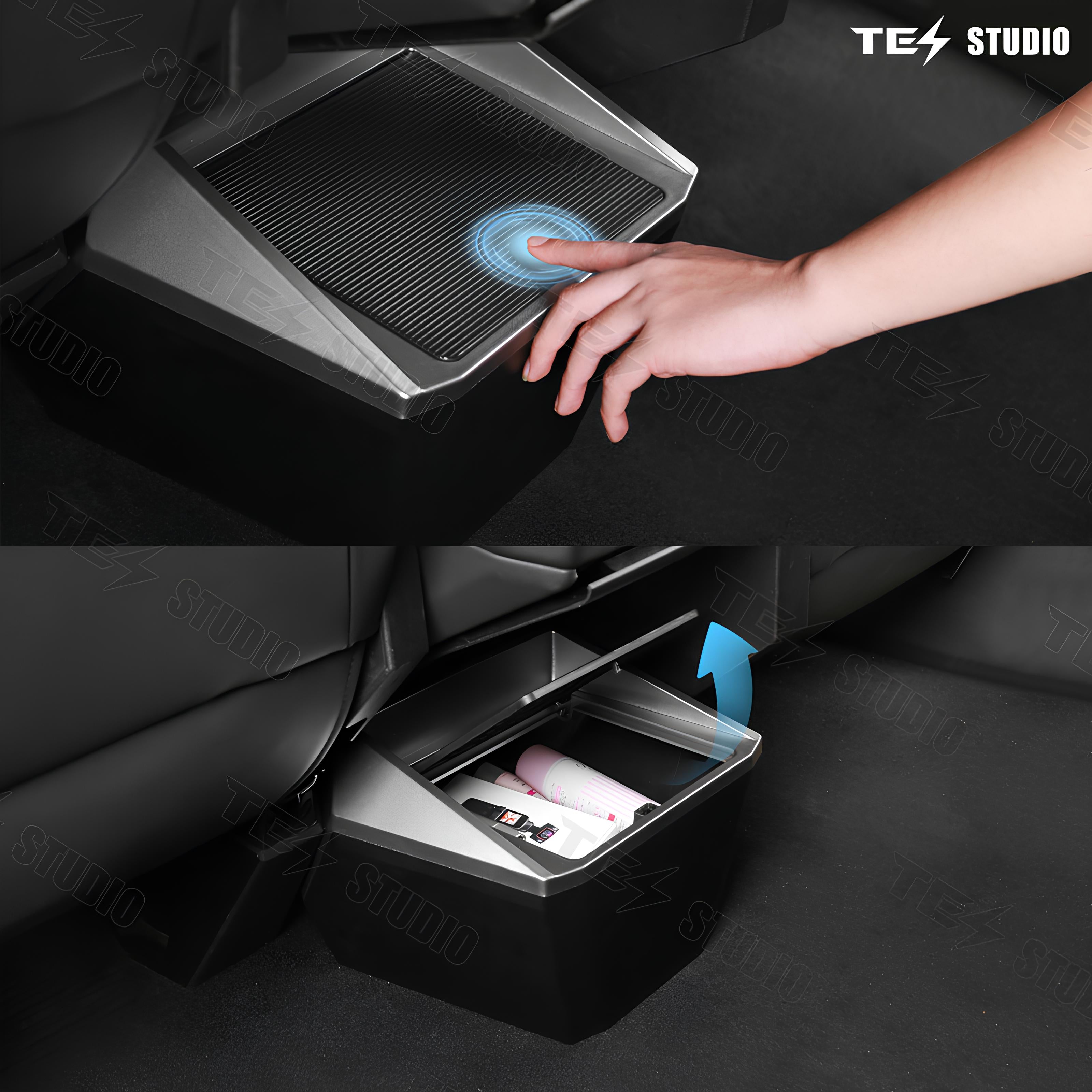Cybertruck Rear Seat Storage Organizer Box Trash Can Backseat Organizer Tesstudio®
