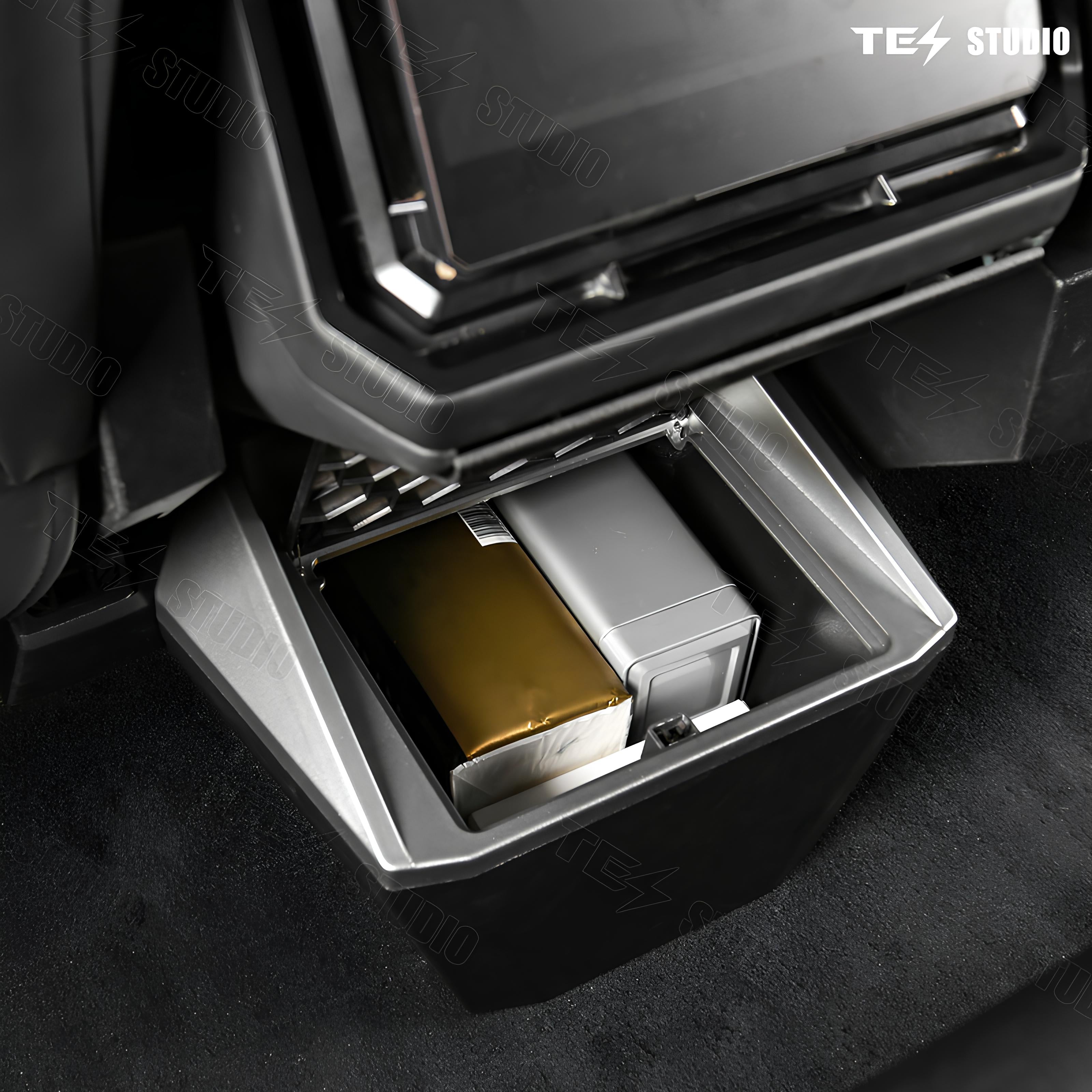 Cybertruck Rear Seat Storage Organizer Box Trash Can Backseat Organizer Tesstudio®