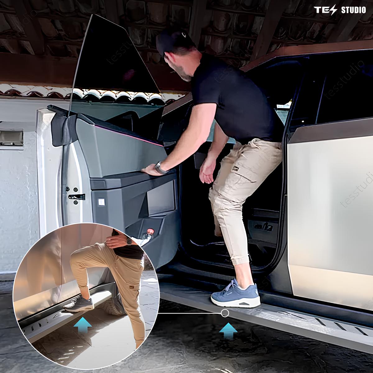 Tesla Cybertruck Running Boards Side Steps Cybertruck Nerf Bars Cybertruck Exterior Brackets Tesla Accessories Tesstudio®