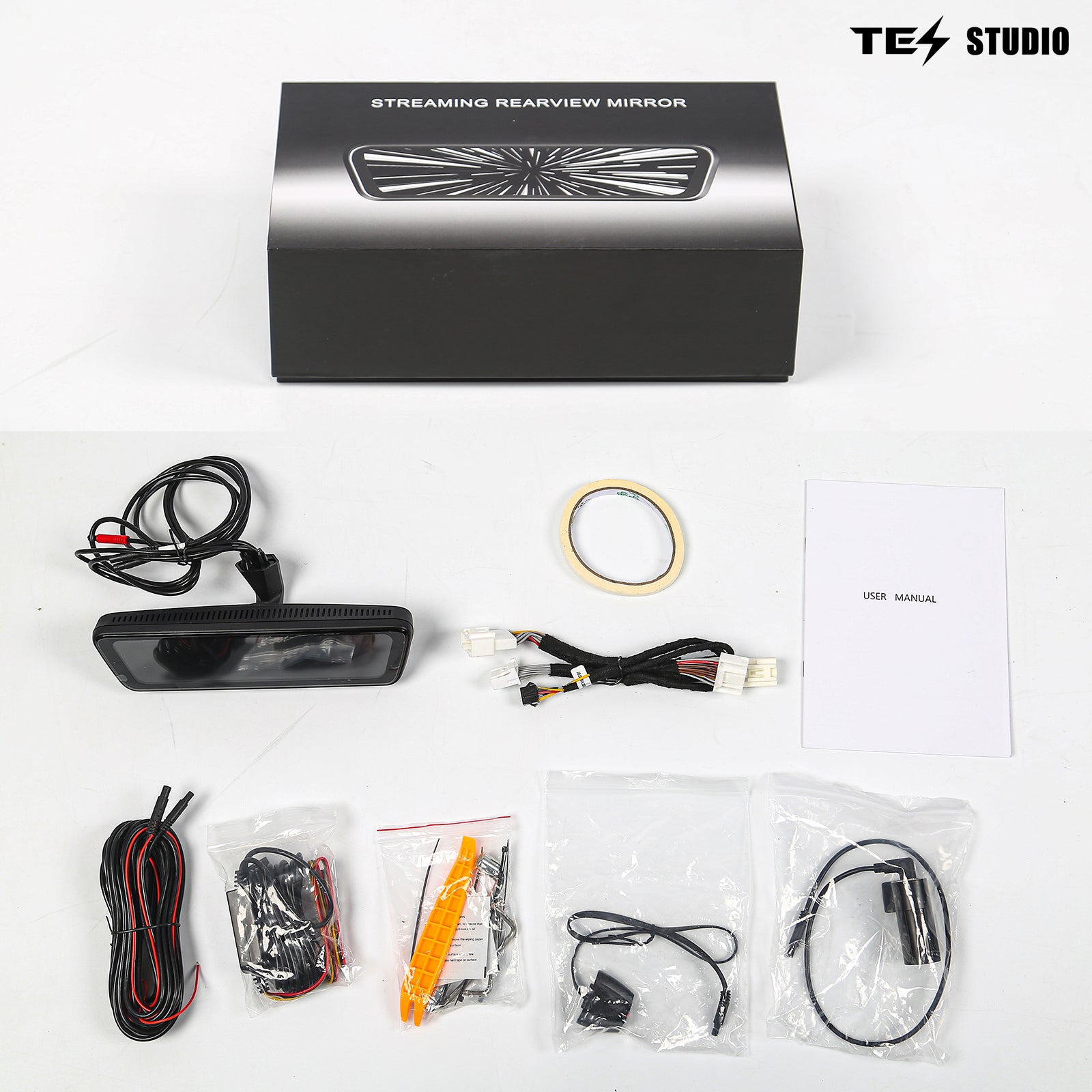 Tesla Cybertruck Streaming Rearview Mirror S8 Plus Front And Rear Dual Recording Digital APP Version Tesstudio®