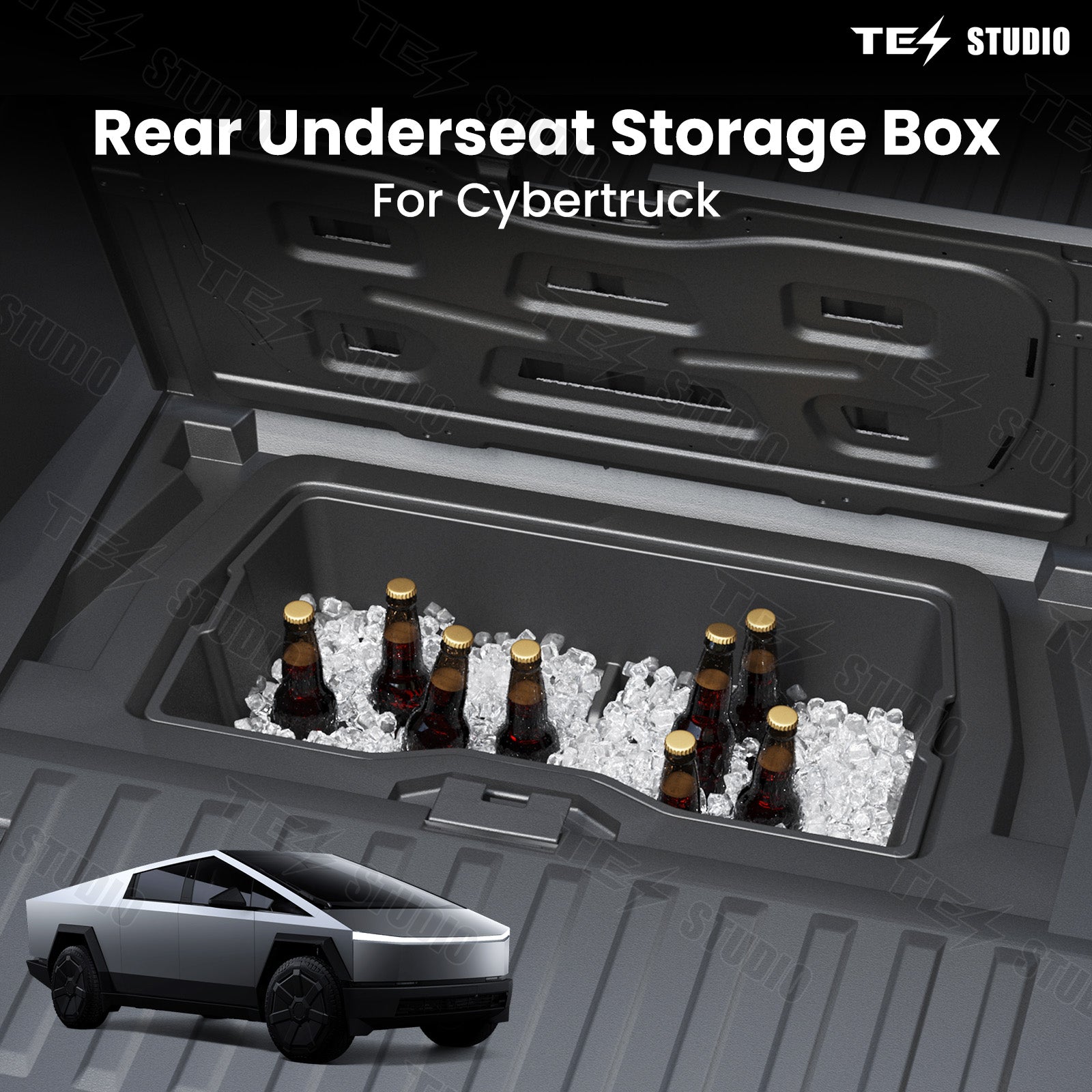 Tesla Center Console Tray — organizer installed in console