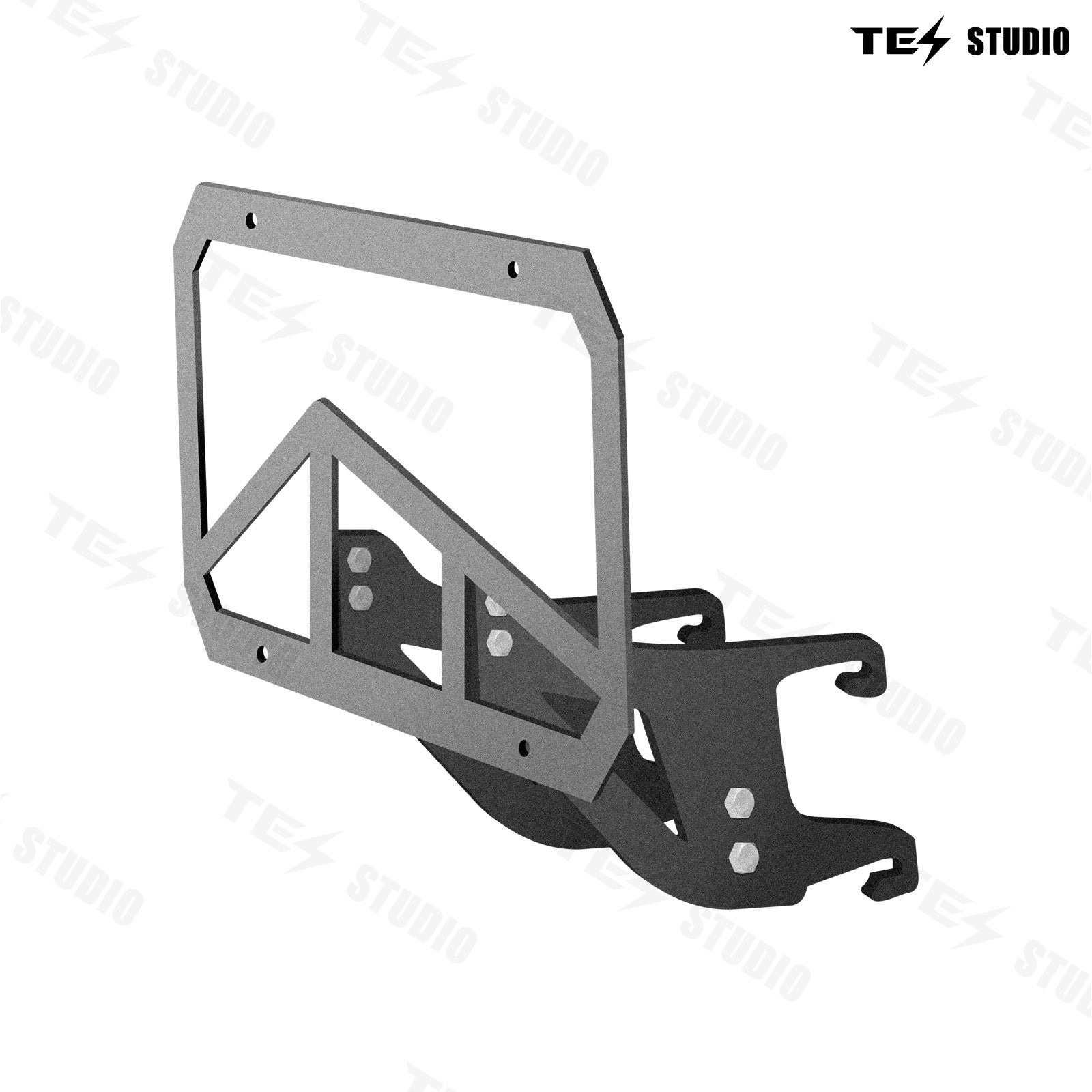 Tesla Cybertruck Front License Plate Mount Frame Holder Removable No Drilling No Adhesives Tesstudio®