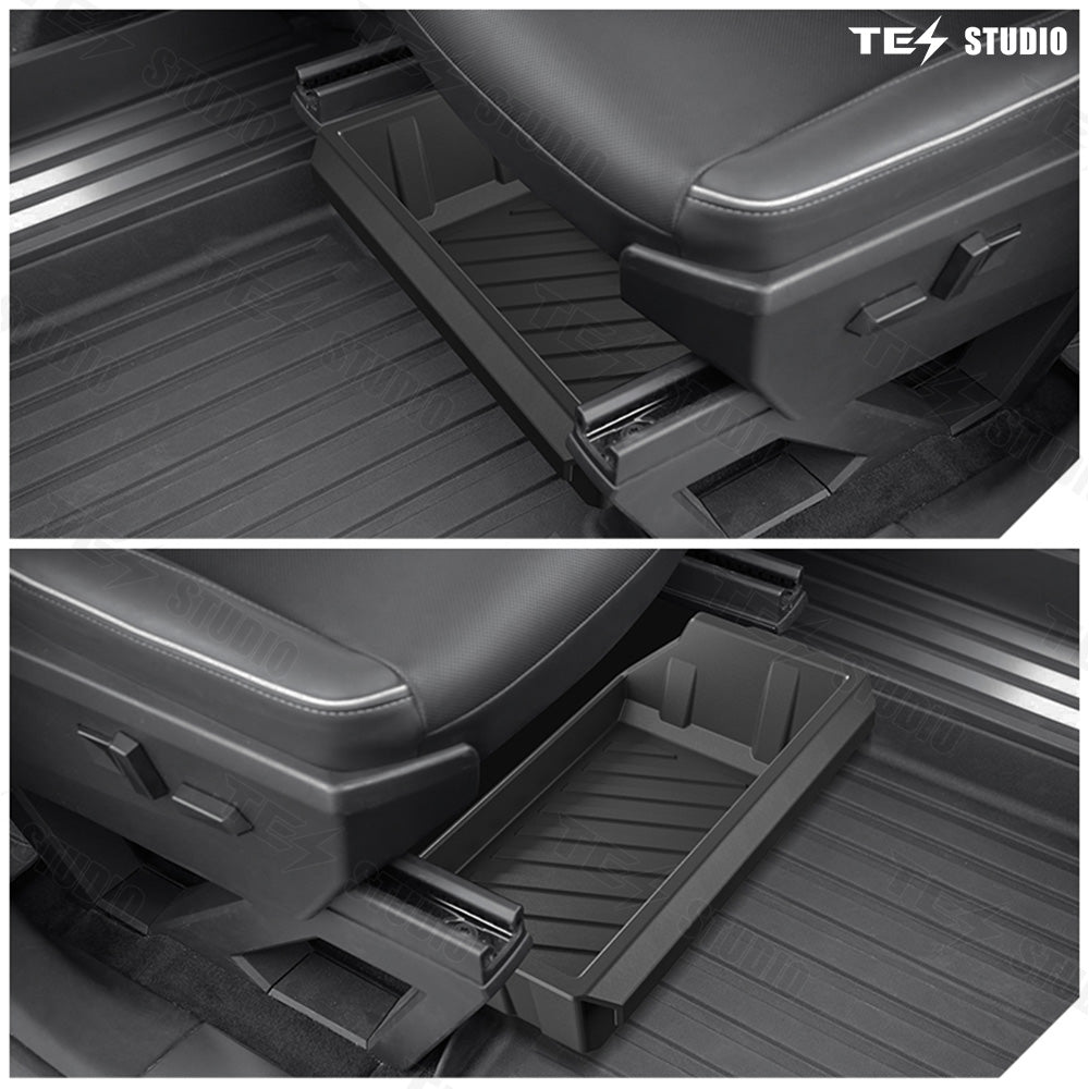 Underseat Storage Box for Tesla Cybertruck 2024 - Driver and Passenger Seats | Tesstudio Cybertruck Accessories