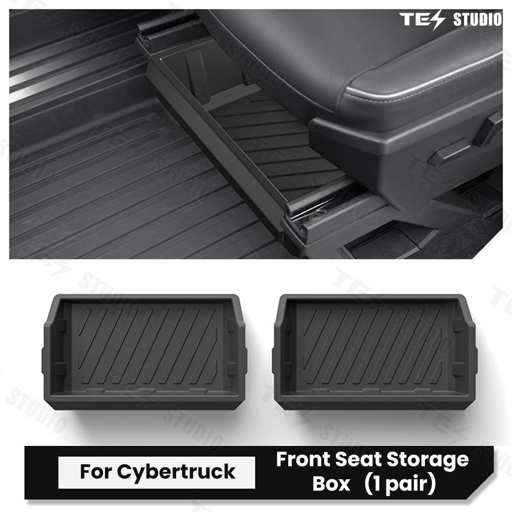 Underseat Storage Box for Tesla Cybertruck 2024 - Driver and Passenger Seats | Tesstudio Cybertruck Accessories
