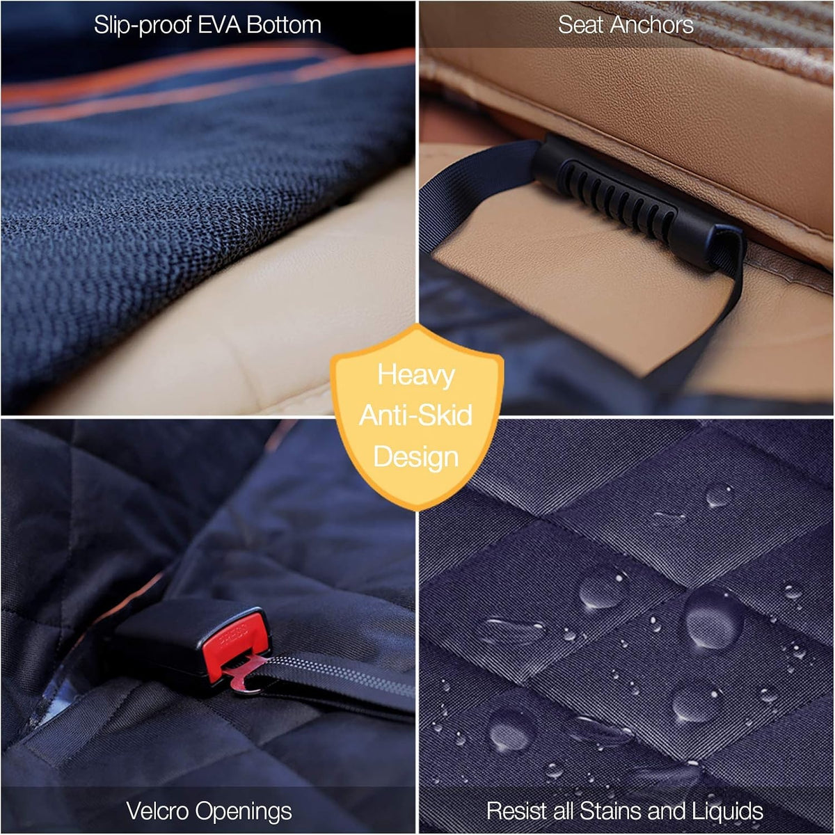 Tesla Rear Seat Dog Car Seat Cover, Waterproof Scratch-Resistant Pet Protector