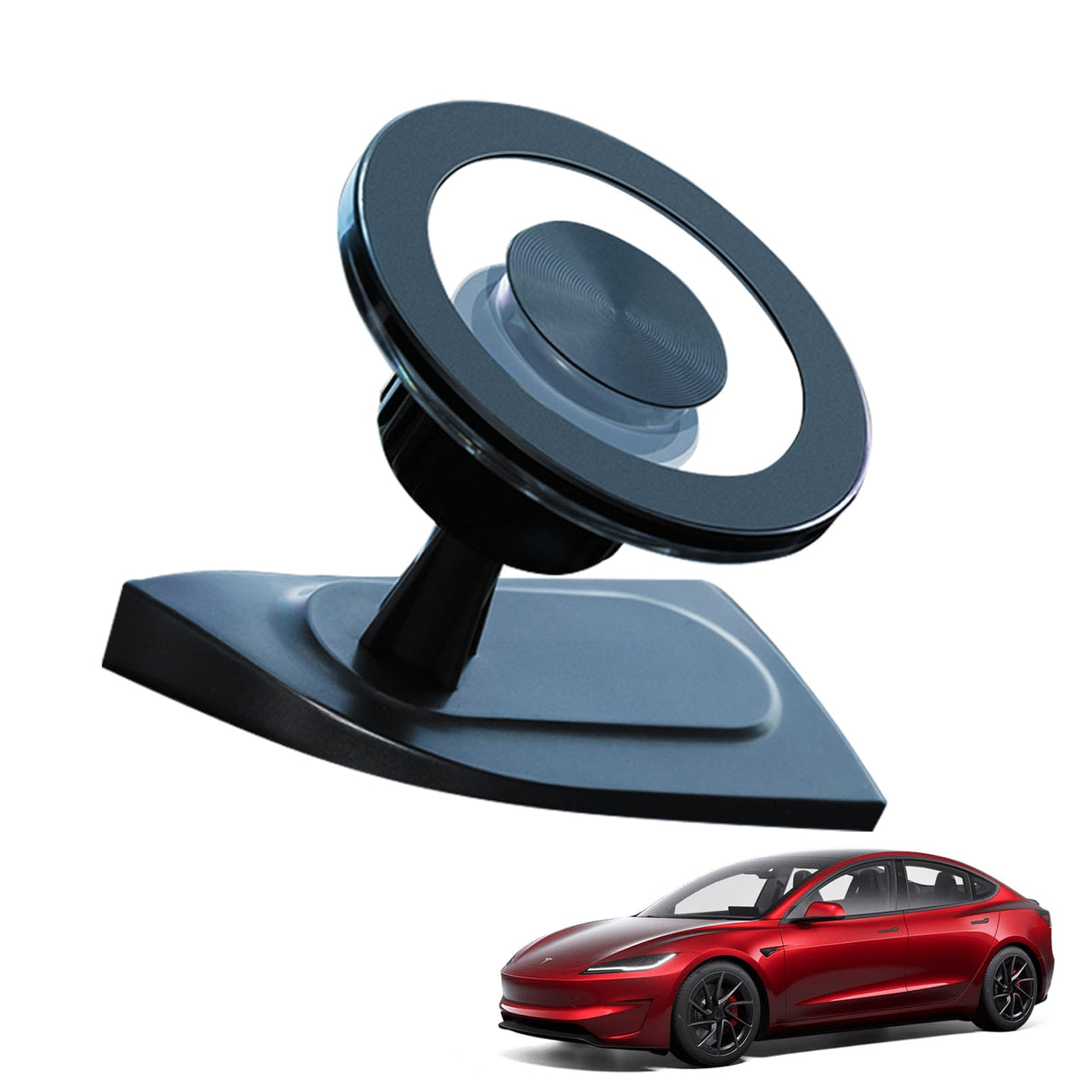Minimalist Magnetic Phone Mount with Silicone Base for Tesla Model 3 Highland / Model Y Juniper / Model Y L