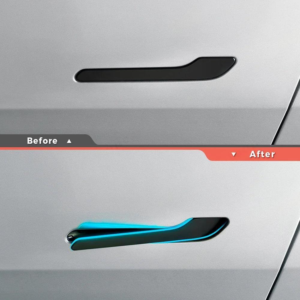 2026 Electric Auto Present Door Handles With Colorful LED For Tesla Model 3 / Y (2022–2025)(4PCS)