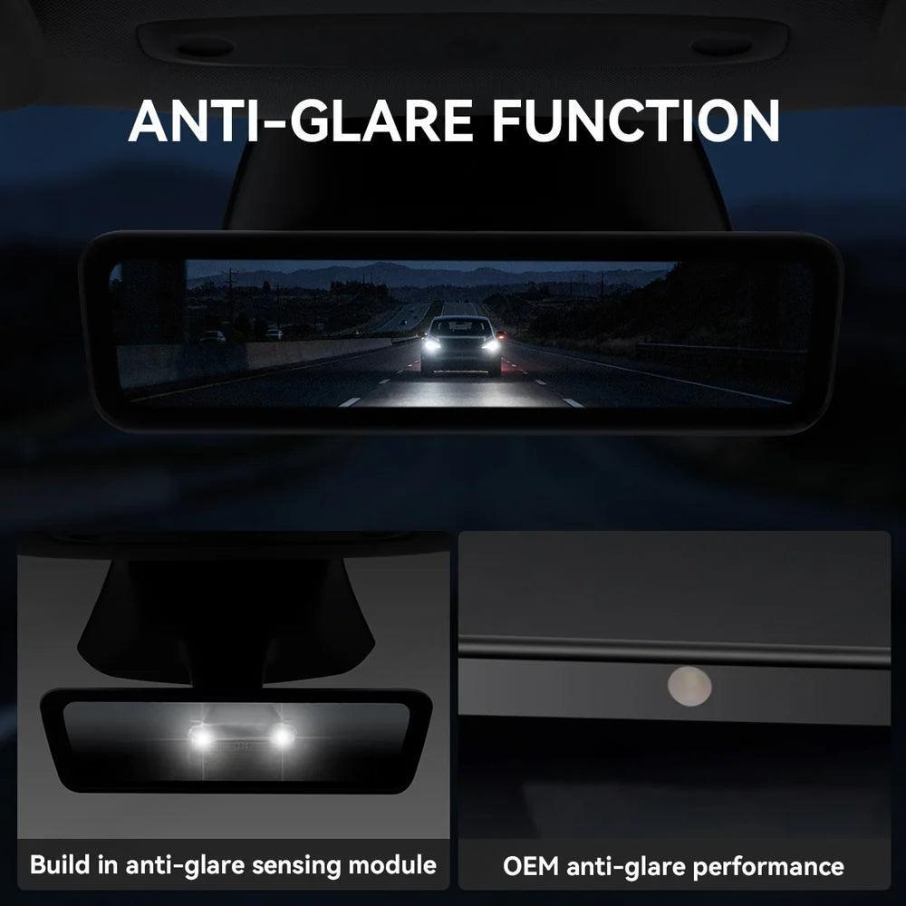 2026 Special 4K S92 PRO Streaming Rearview Mirror with BSD for Model 3/Y/Highland 3/Y Juniper | Dual Way Video Recorder | Anti Glare