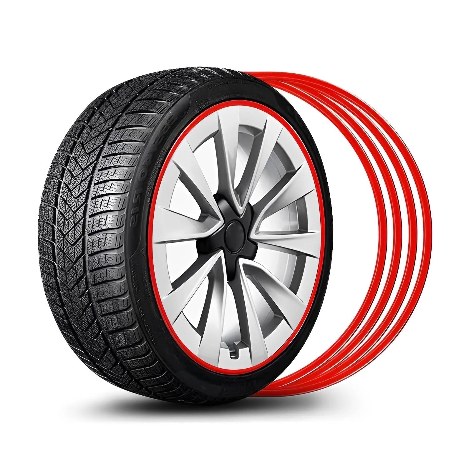 Aluminum Alloy Wheel Rim Protectors for All Tesla Models 3/Y/X (4 PCS)