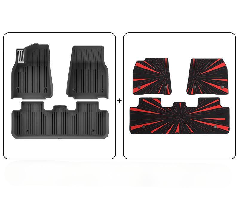 Tesla Model Y TPE 3D Floor Mats | All-Weather Waterproof Cargo Liner & Trunk Pad (LHD/RHD)