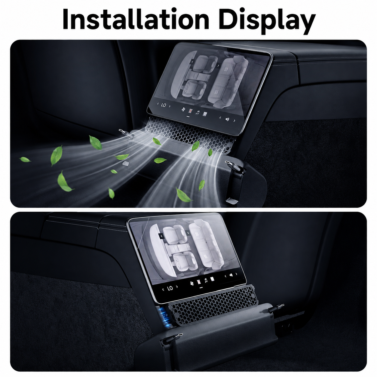 Rear Air Vent Retractable Cable Charging Dock with Aroma Diffuser for Tesla Model Y L 2025.11+