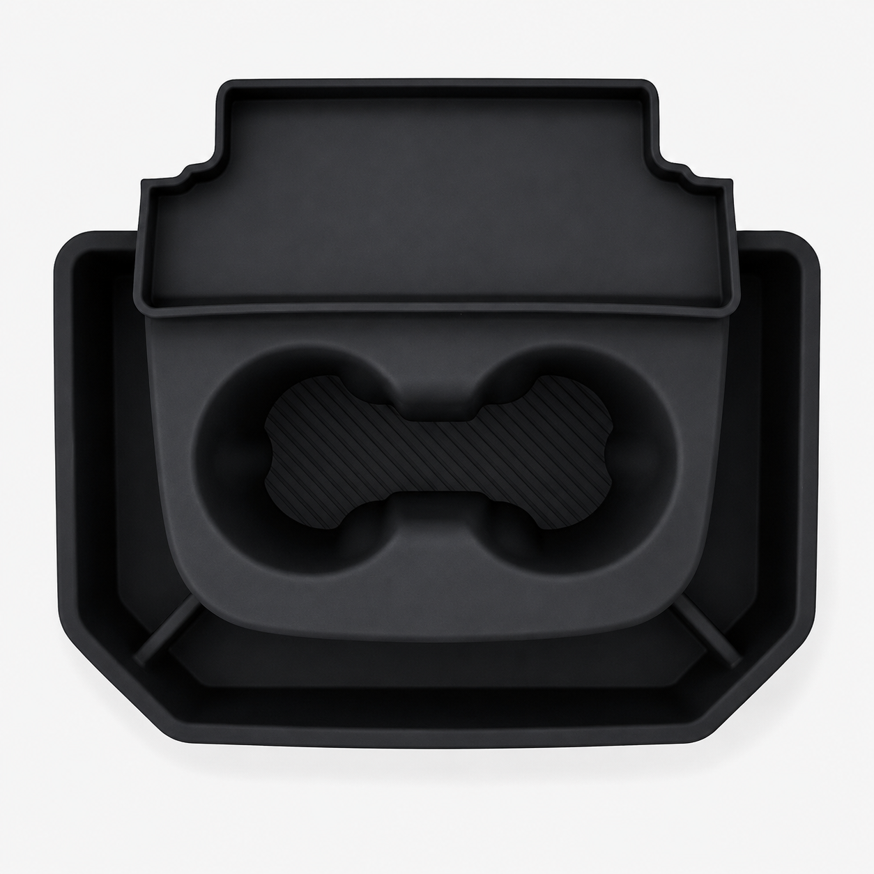 Black Silicone Center Console Cup Holder Storage Box for Tesla Model Y Standard 2025.11+