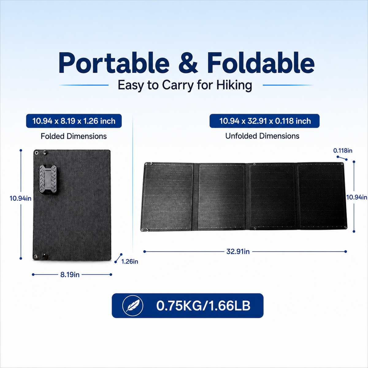 40W foldable solar panel for Starlink Mini outdoor power setup by Tesstudio