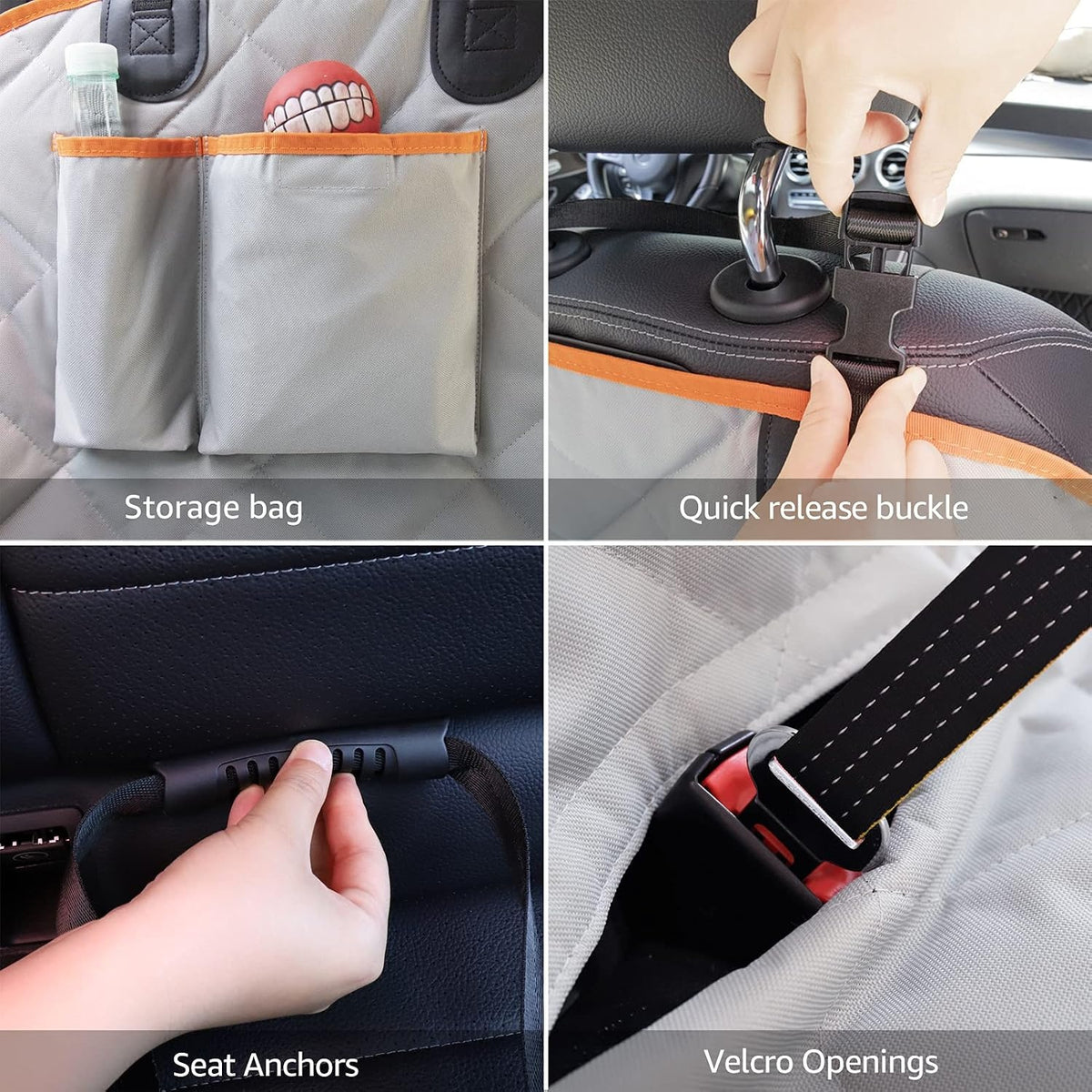 Tesla Rear Seat Dog Car Seat Cover, Waterproof Scratch-Resistant Pet Protector