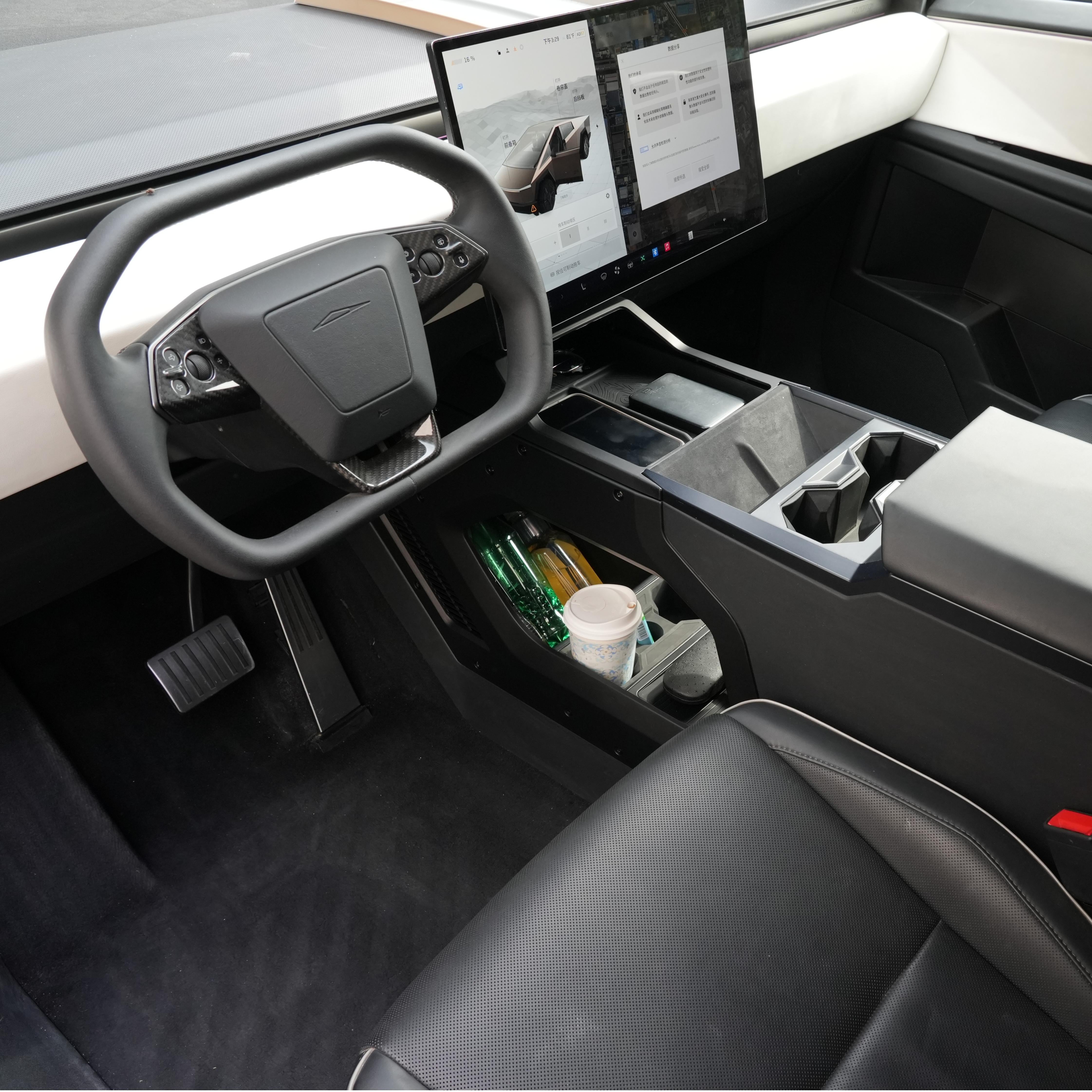 Aisle Central Storage box For Tesla Cybertruck Interior Accessories Lower Center Console
