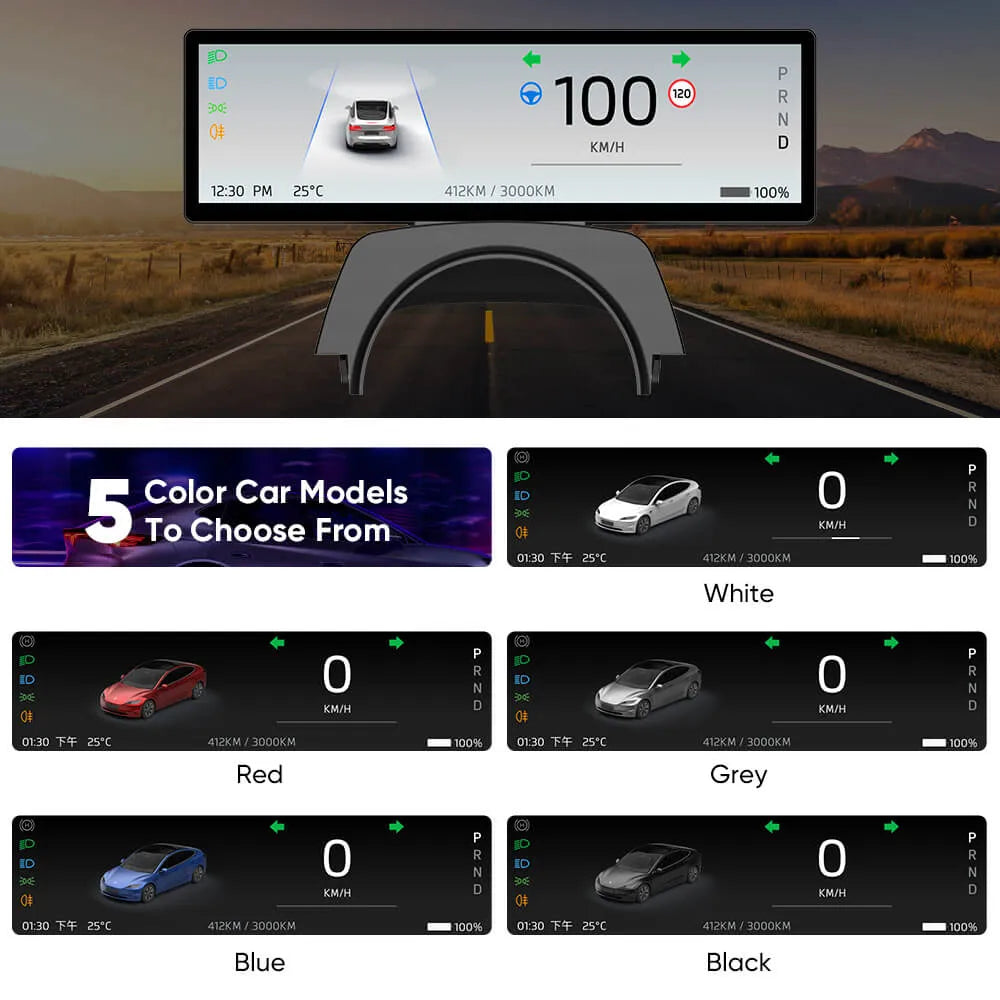 Tesla Model 3/Y용 Tesstudio 8.8인치 터치 스크린 계기판 클러스터/Tesstudio 8.8-Inch Touch Screen Instrument Cluster for Tesla Model 3/Y